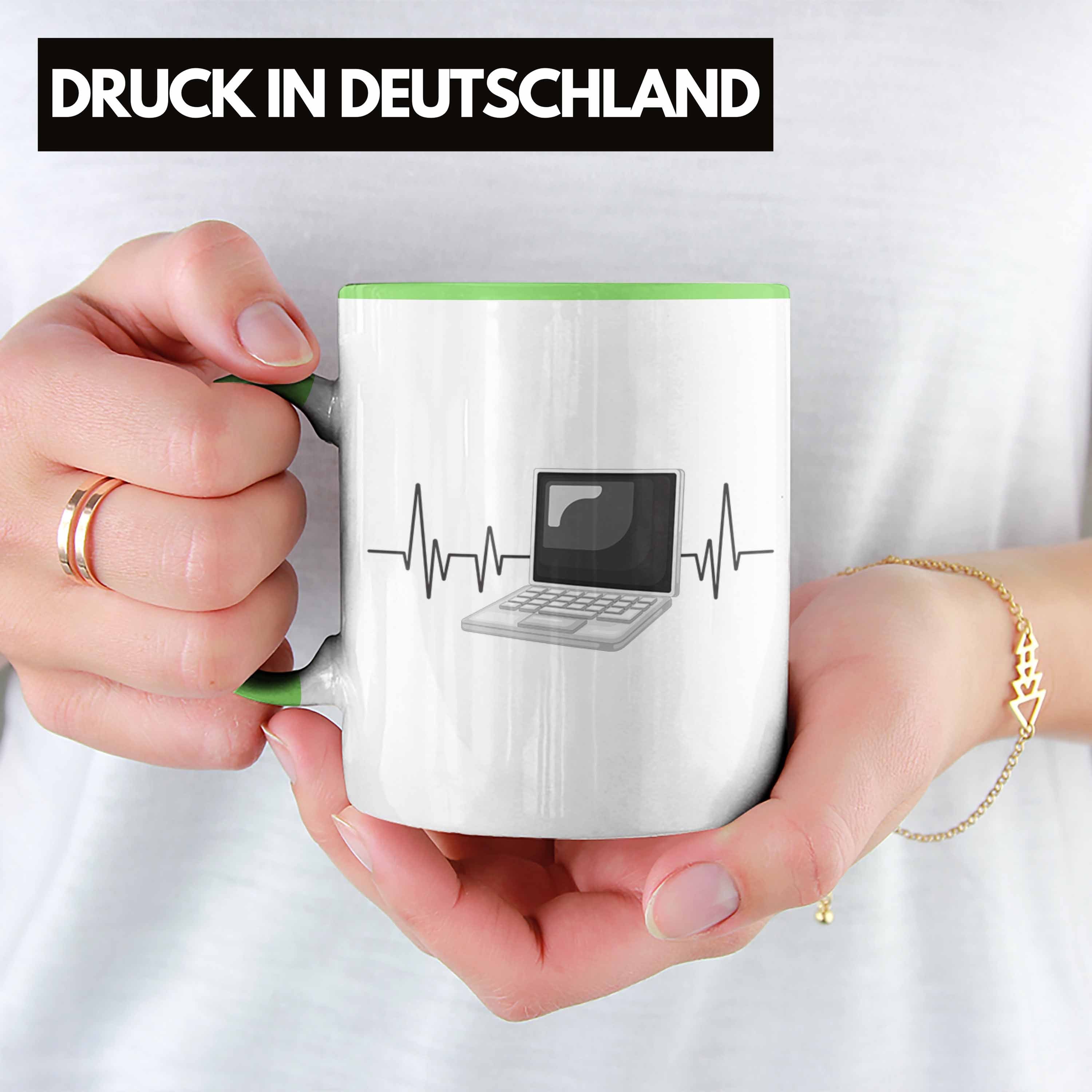 B Informatiker Trendation Trendation - für Techniker Geschenk Tasse Grün Herzschlag It Tasse