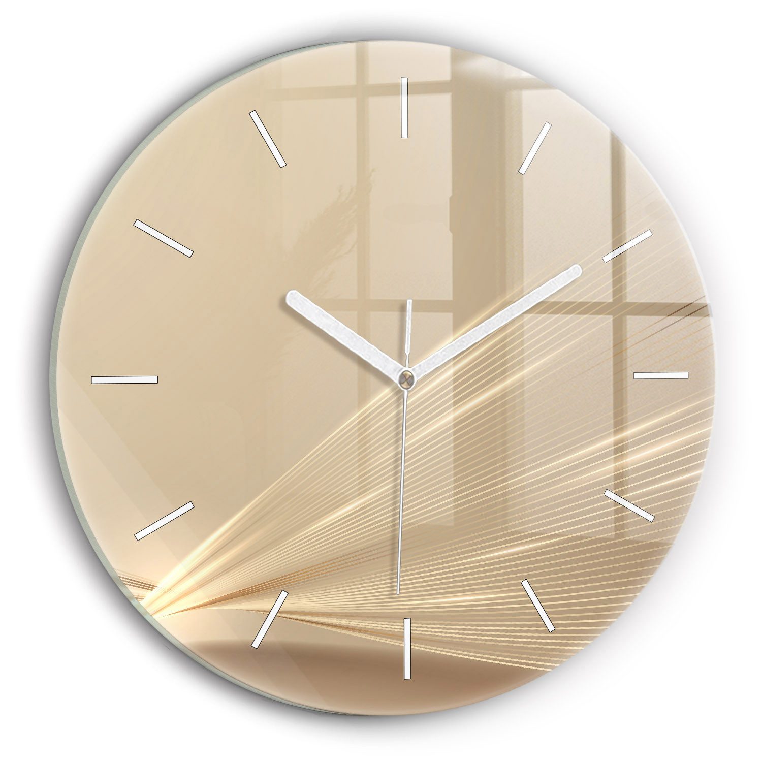 Tulup Wanduhr Glasuhr Abstraktes Licht Runde günstig online kaufen