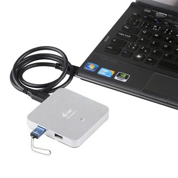 I-TEC USB 3.0 Metal Charging HUB 4 Port mit Netzadapter USB-Ladegerät (4x USB Ladeport)