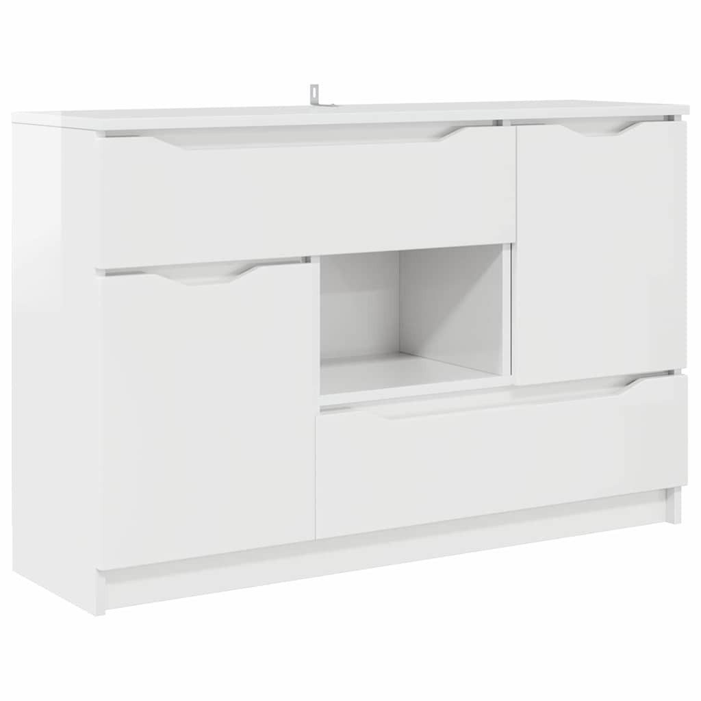 vidaXL Sideboard Sideboard Hochglanz Weiß 100 x 30 x 65,6 Holzwerkstoff (1 günstig online kaufen