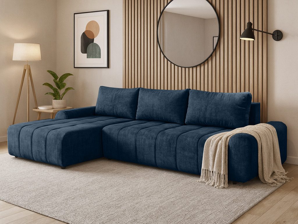 Beautysofa Ecksofa COSTA mit Schlaffunktion & Bettkasten, modernes Design