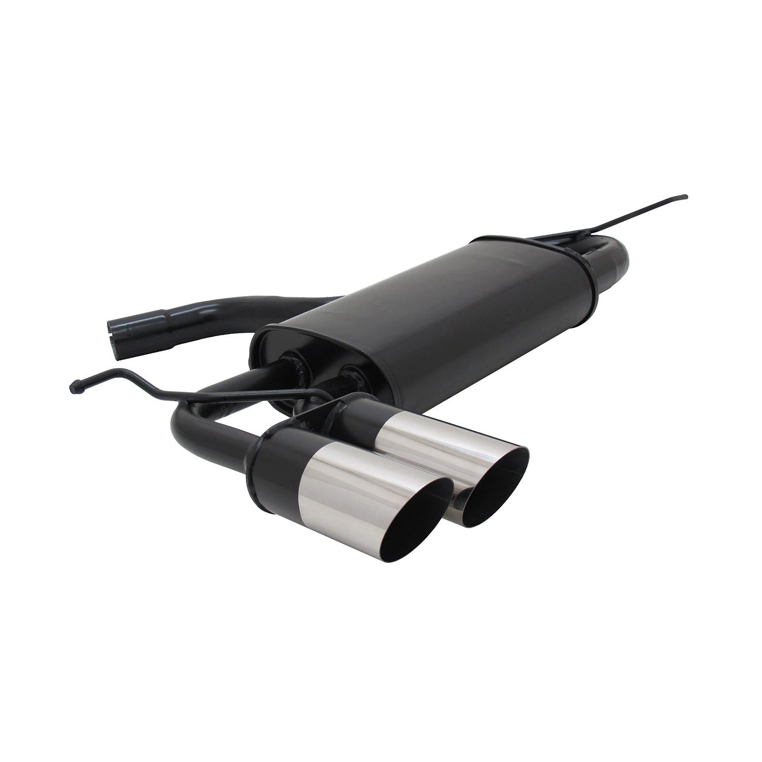 OMAC Auspuff-Flexrohr Novus Sportauspuff für Audi A3 8P Sportback Seat Leon 1P 2x76 mit ABE, (1-tlg), Leicht austauschbar - Doppelter Ausgang