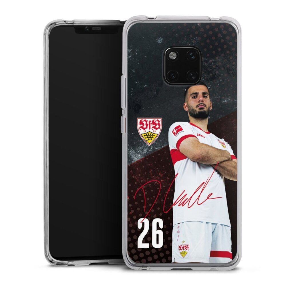 DeinDesign Handyhülle VfB Stuttgart Deniz Undav Offizielles Lizenzprodukt Deniz Undav 24/25, Huawei Mate 20 Pro Silikon Hülle Bumper Case Handy Schutzhülle