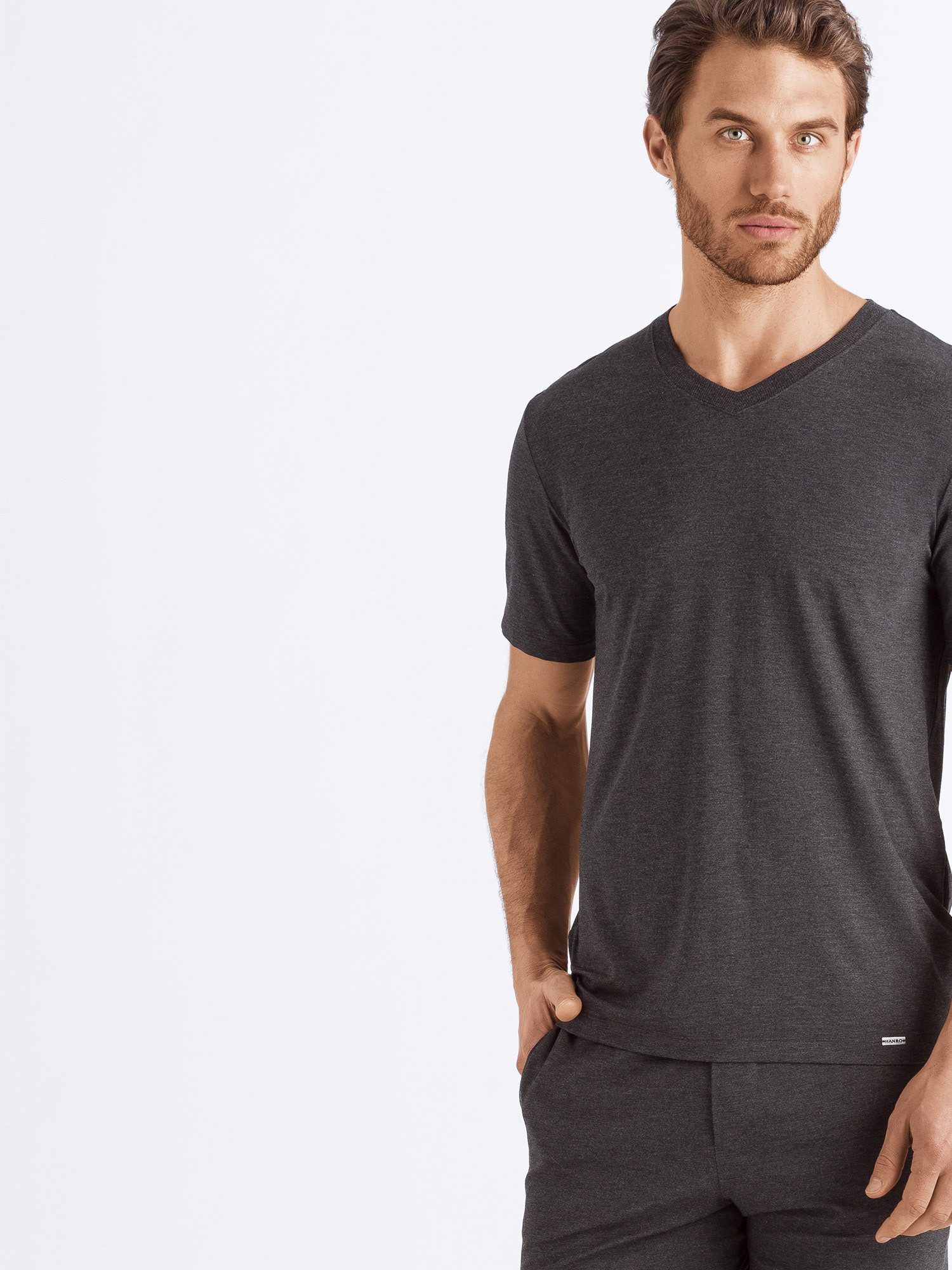 Hanro V-Shirt Casuals t-shirt v-ausschnitt v-neck