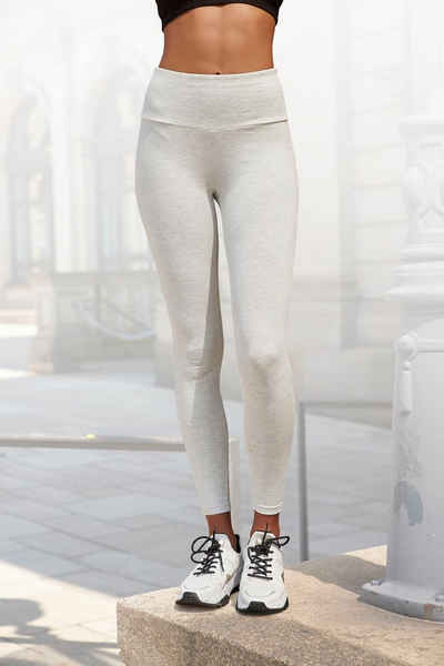 LASCANA Leggings mit breitem Bündchen, Loungewear