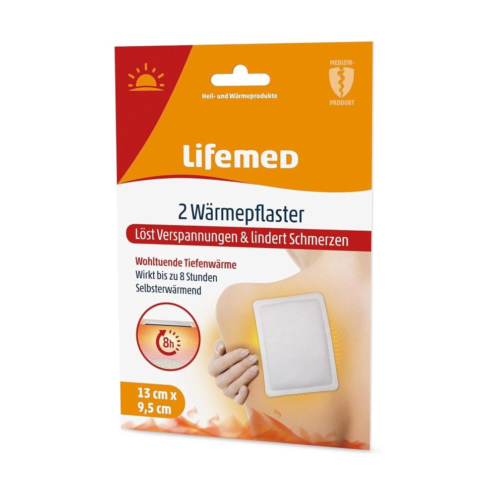 LifeMed Wärmepflaster Wärmepflaster 9,5 cm x 13 cm weiß