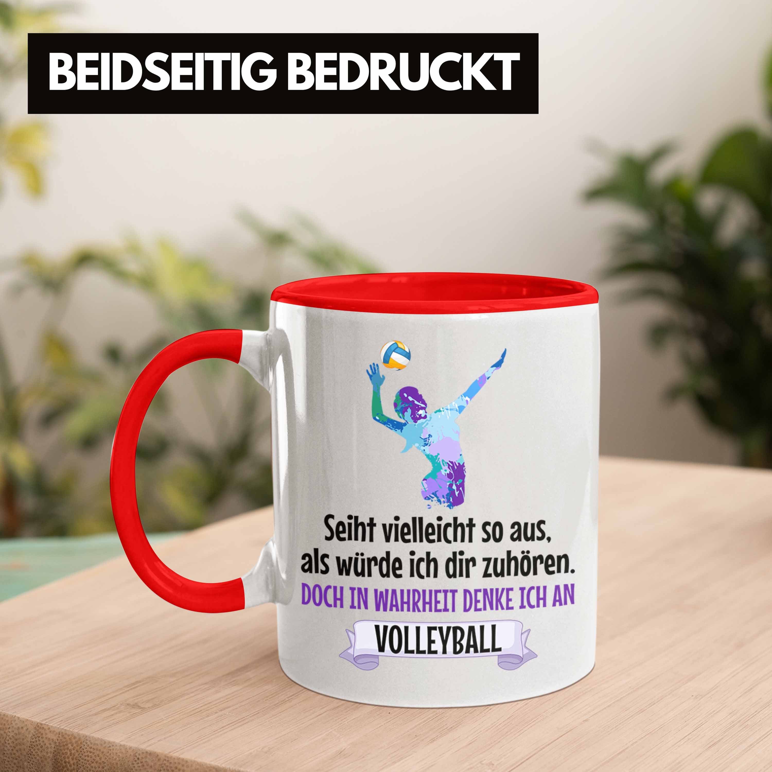 Geschenk Volleyball Tasse Coach - Mädchen Kaffee Herren Trendation Rot Tasse Zubehör Volleyball-Spieler Trendation Spielerin