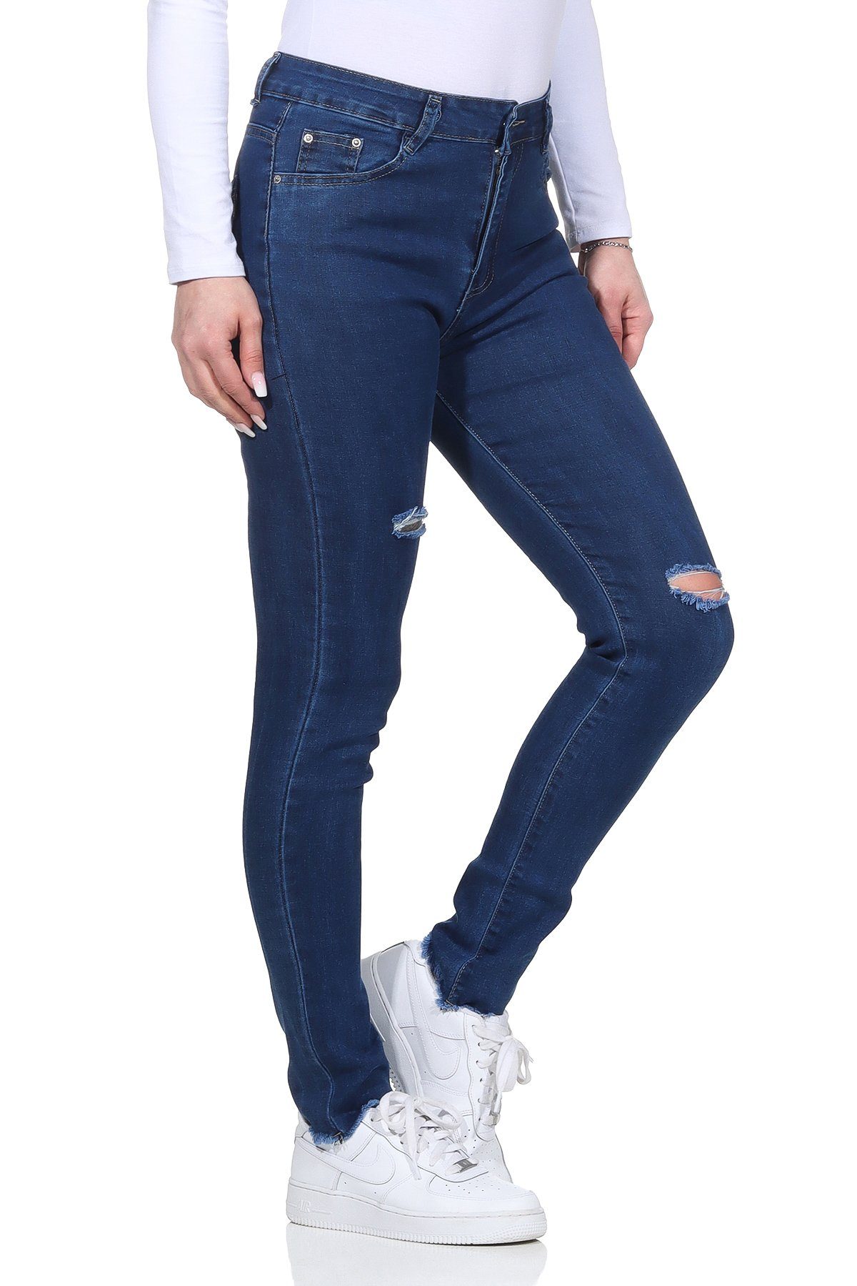 Aurela Damenmode Destroyed-Jeans Damen Jeanshosen im günstig online kaufen