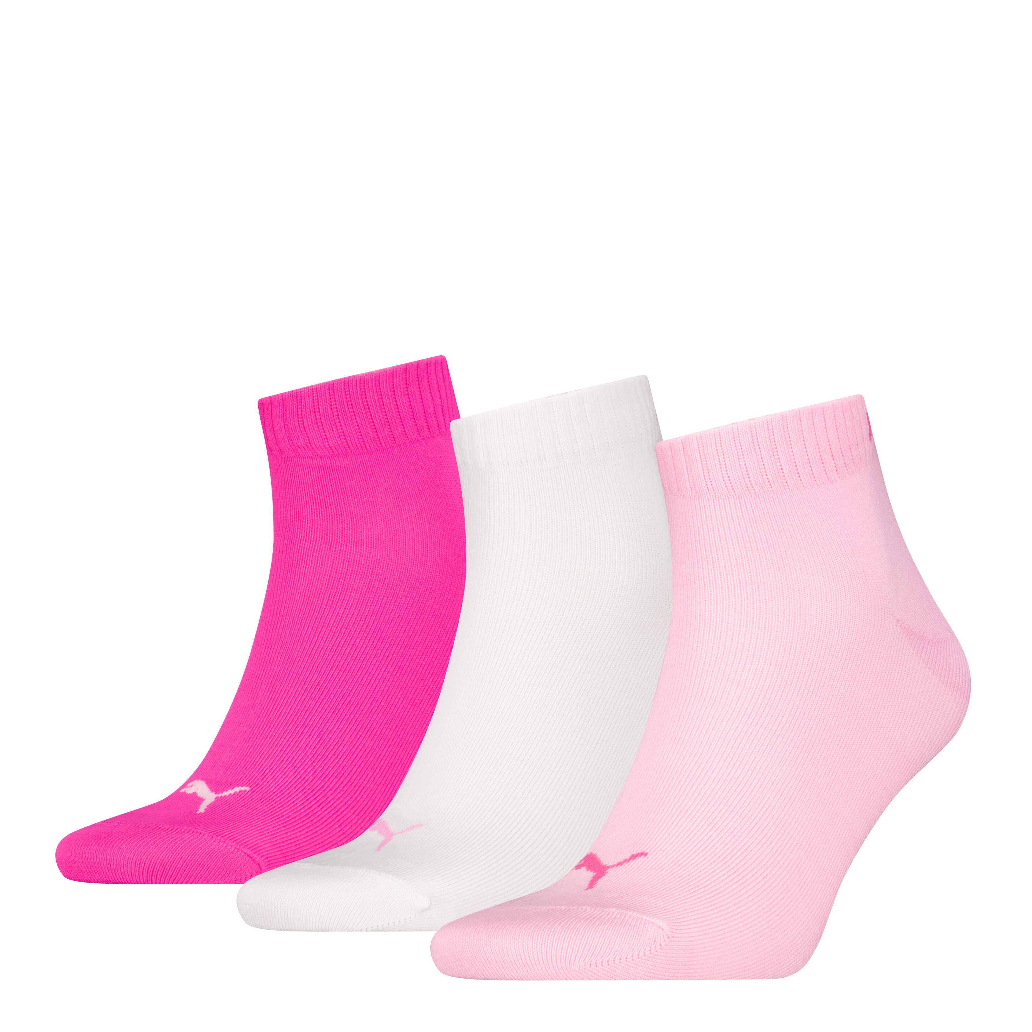 PUMA Kurzsocken PUMA UNISEX QUARTER PLAIN 3P (3-Paar, 3 Paar) mit kleinem Logo