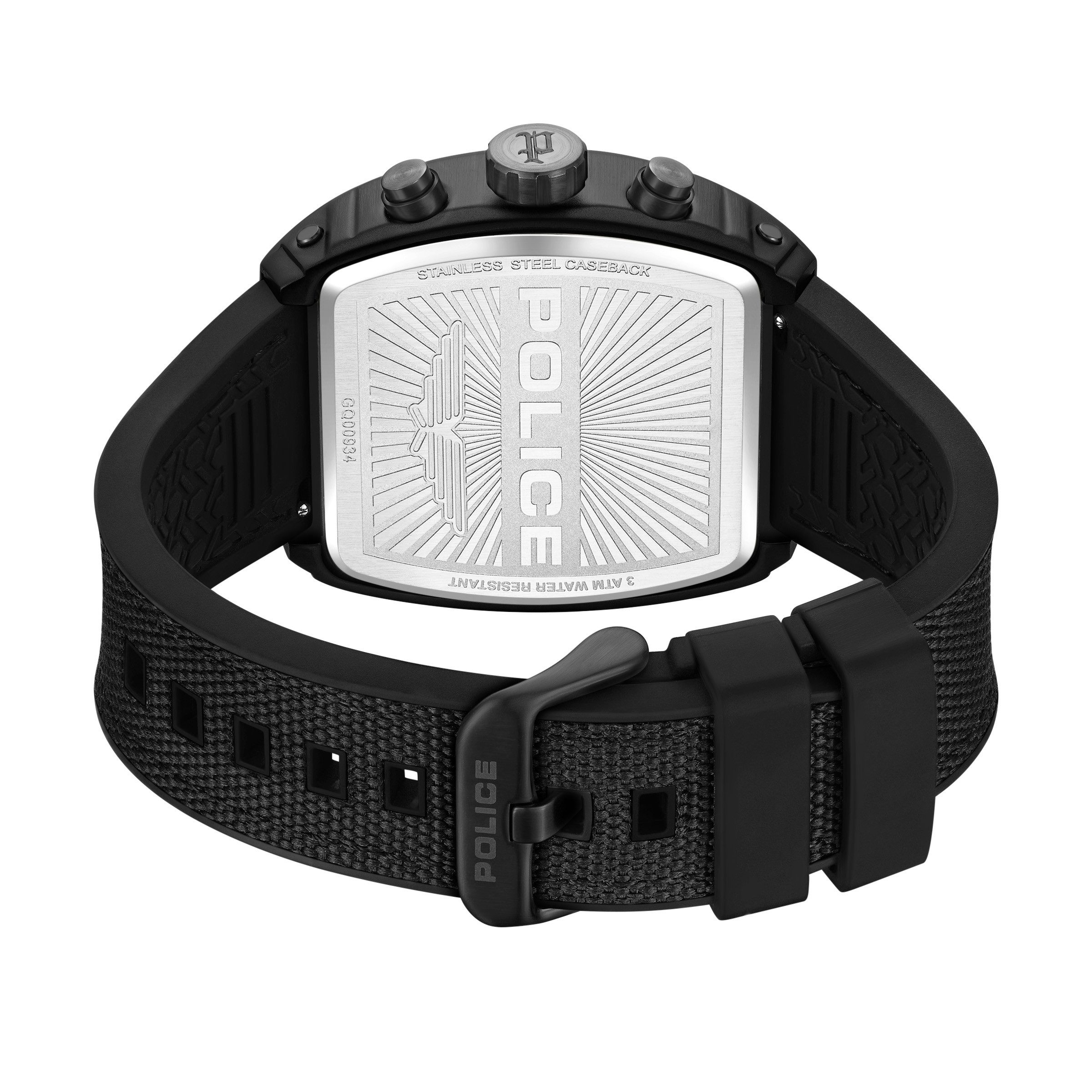 Police Chronograph Coswig PEWGQ0093402, Quarzuhr, Armbanduhr, Herrenuhr, Silikonarmband, analog, Tag