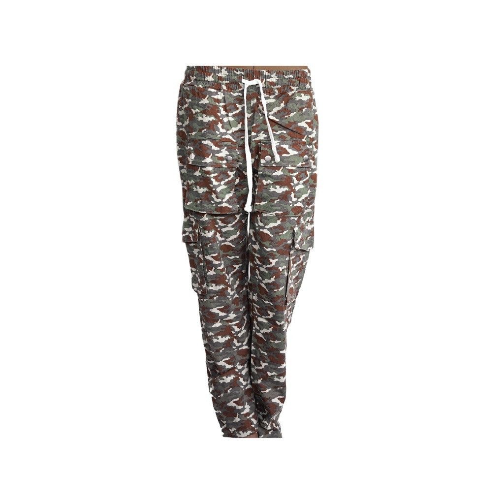 COFI Casuals Jogginghose Camouflage Hose mit seitlichen Taschen und Knöpfen Unisex