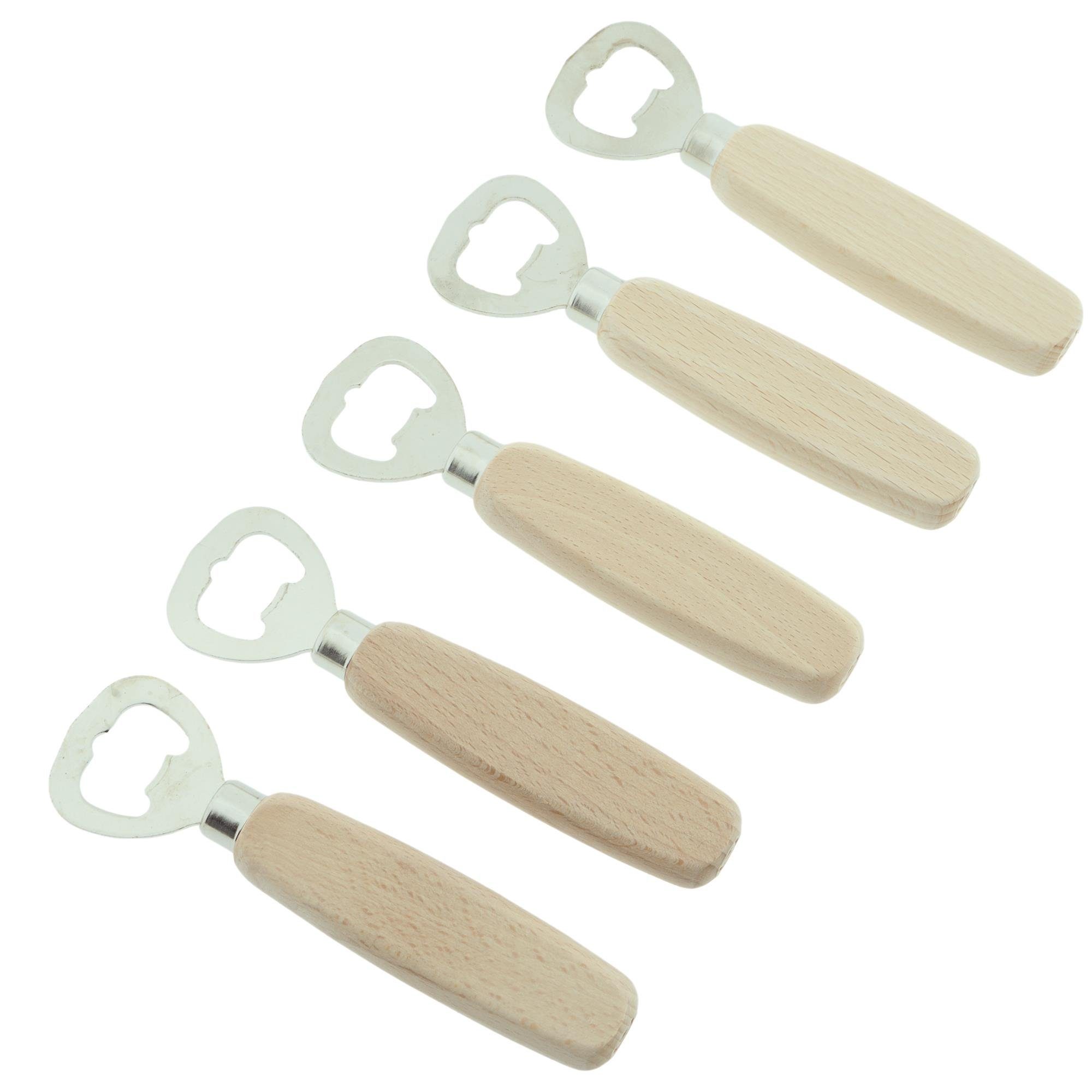 Flaschenöffner 5 x Flaschenöffner aus Holz