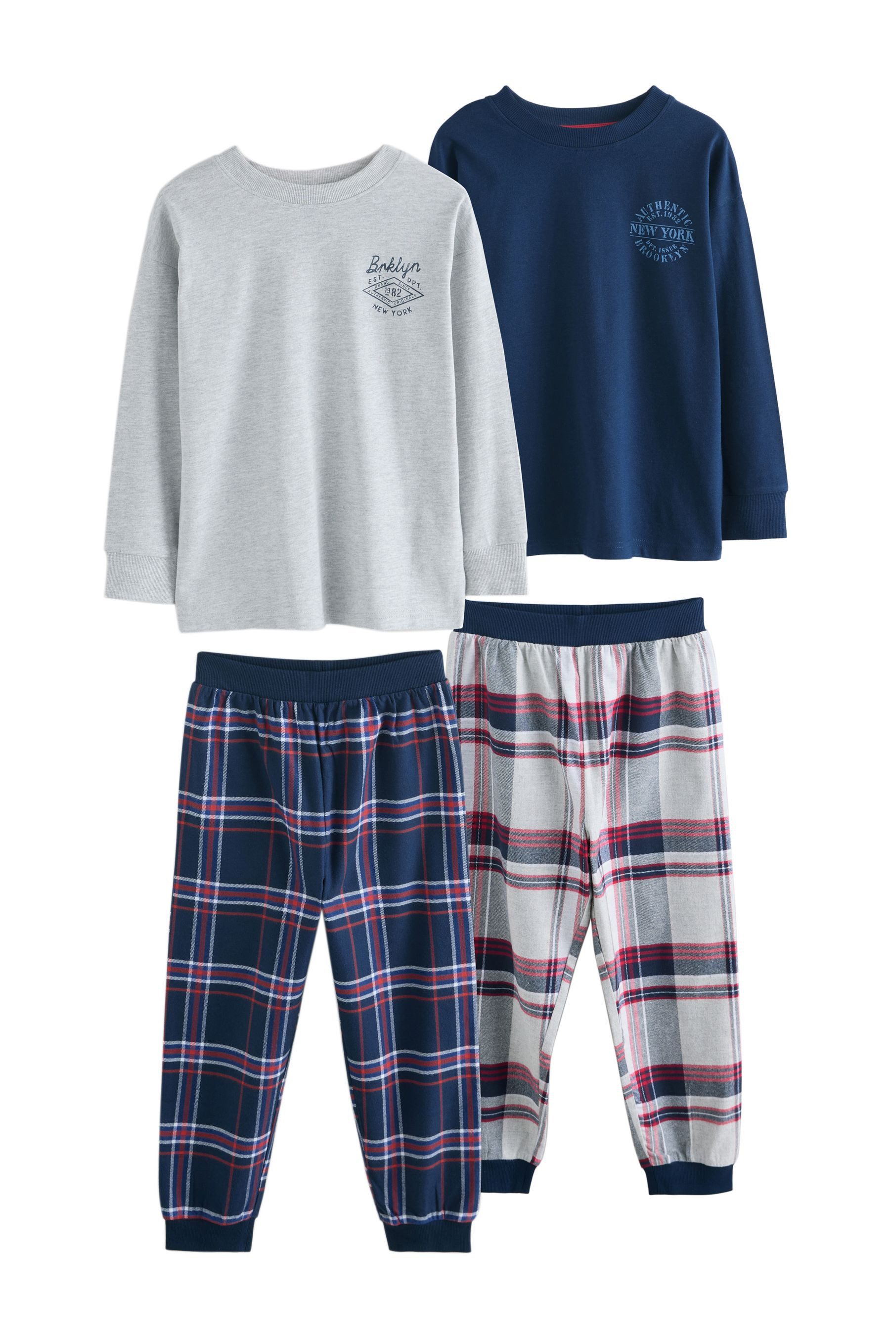 Next Pyjama Karierte Pyjamas aus Webstoff günstig online kaufen