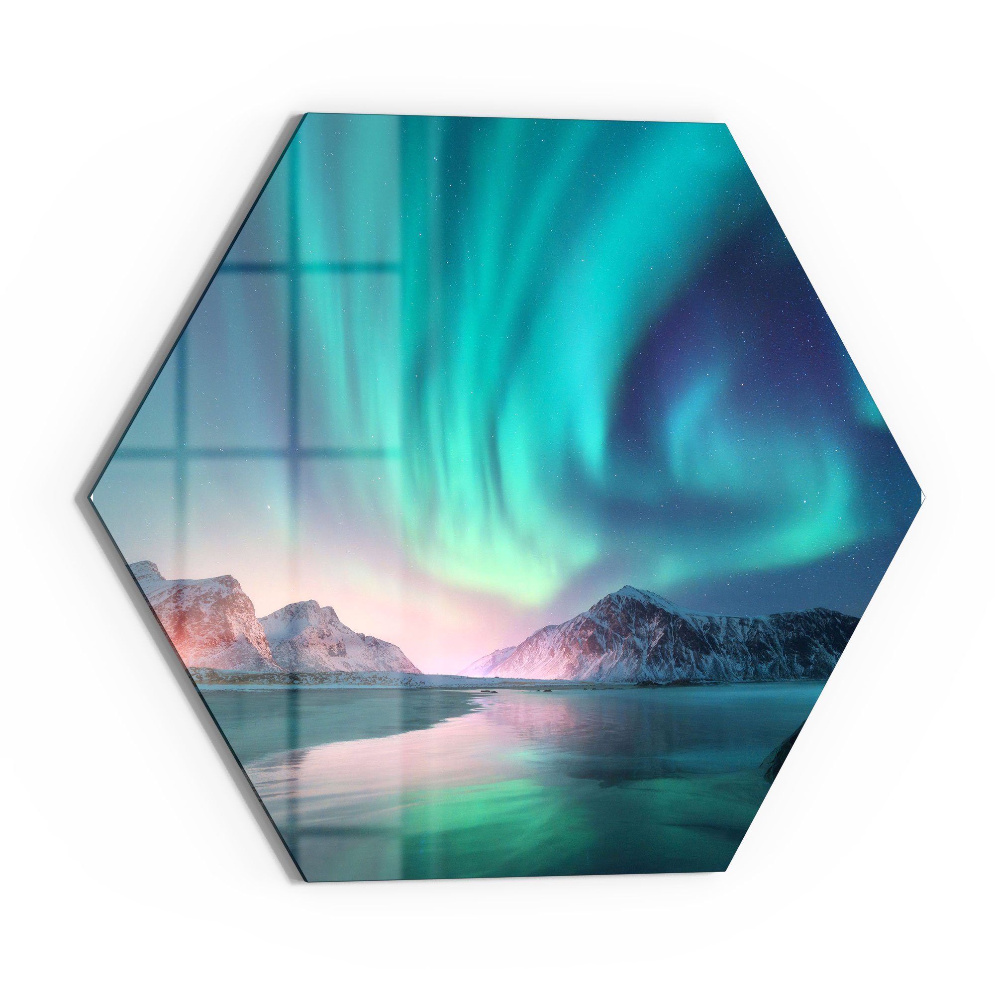 DEQORI Glasbild 'Das Nordlicht der Lofoten', günstig online kaufen