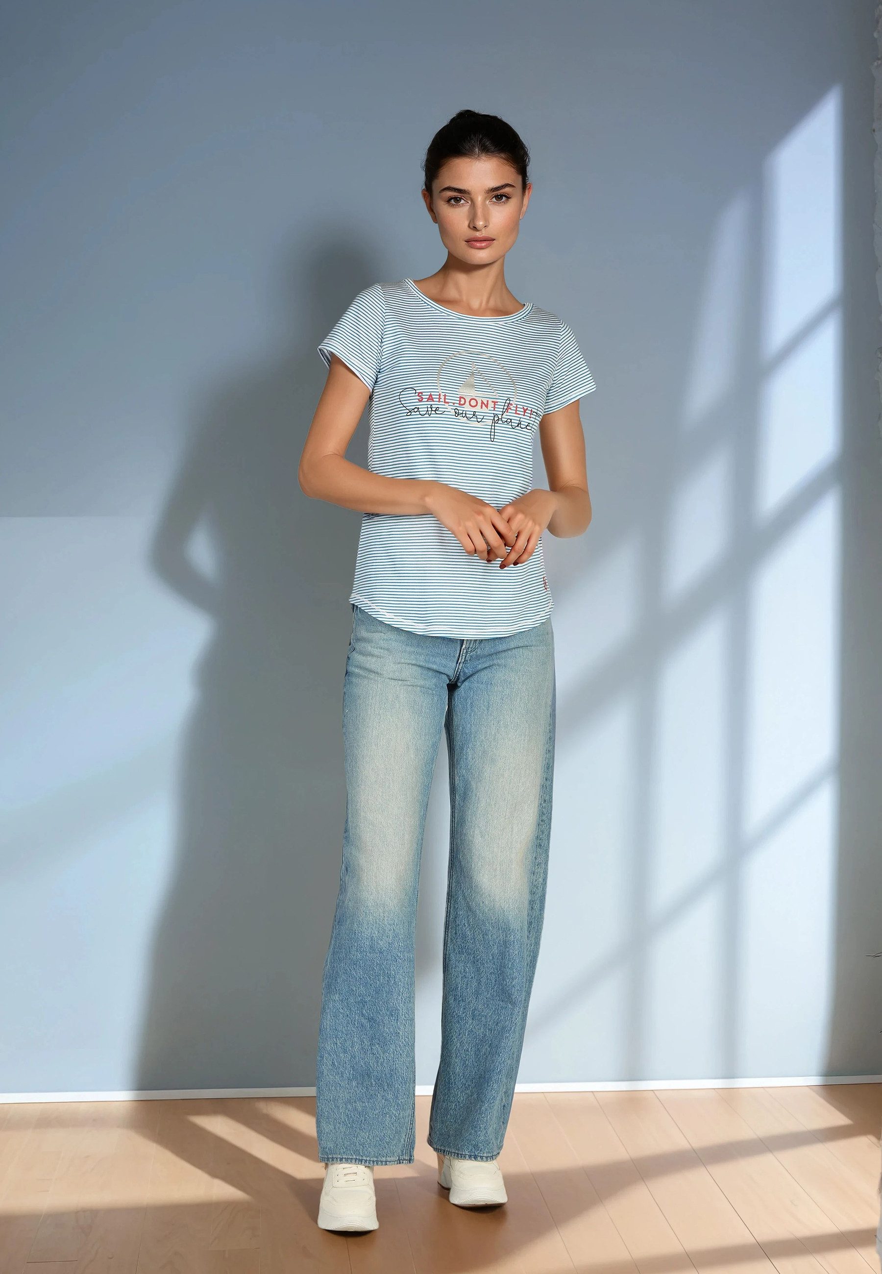 salzhaut T-Shirt Gudrun Ringel Damen normale Passform Endlich wieder Sommer! bequemes T-Shirt, Shirt, Top, Oberteil