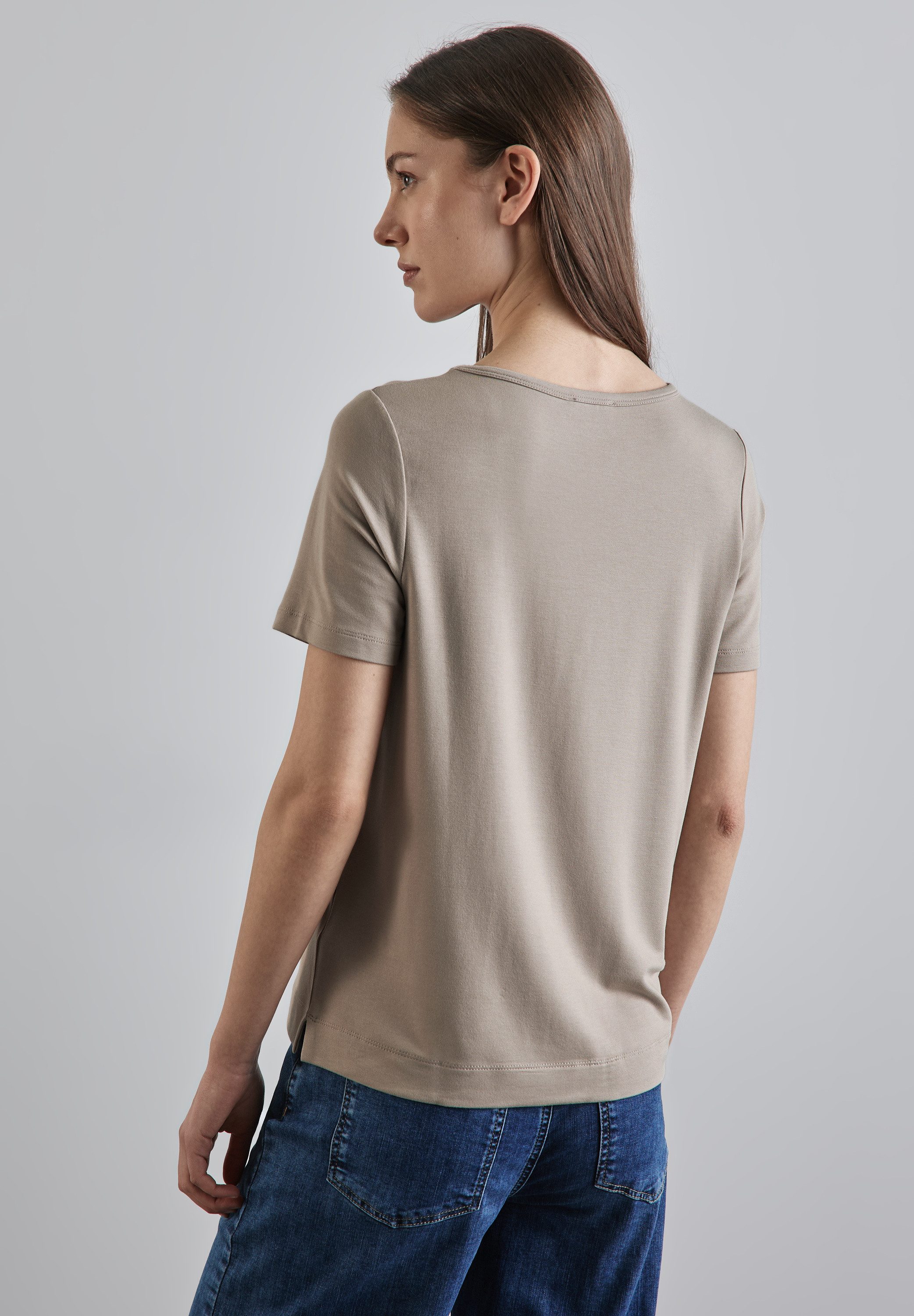 STREET ONE Rundhalsshirt mit Modal günstig online kaufen