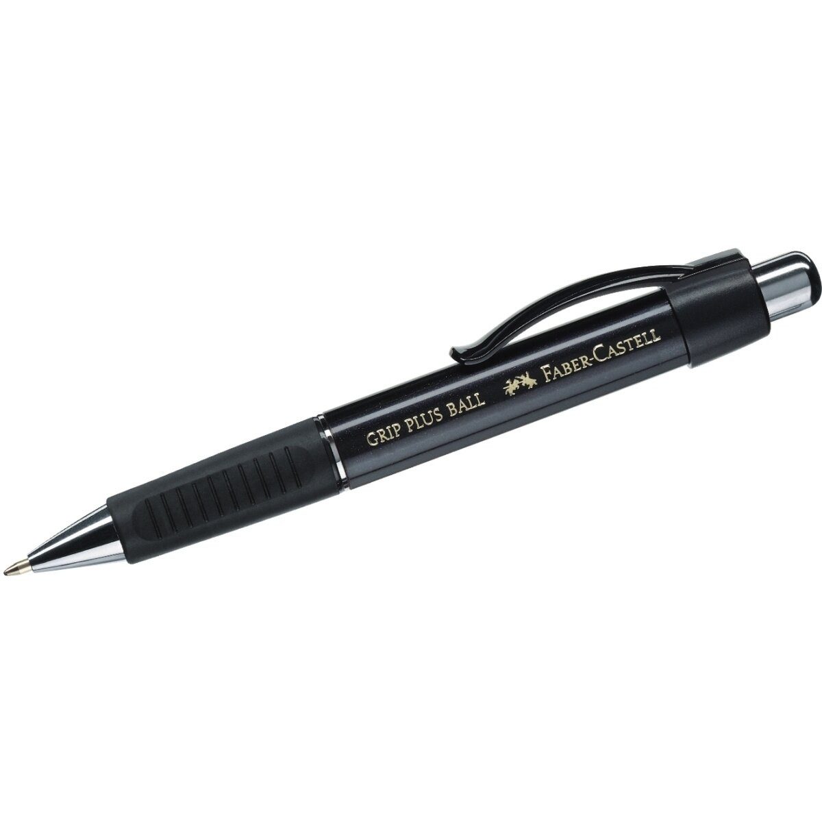 Faber-Castell Kugelschreiber Kugelschreiber Grip Plus schwarz metallic