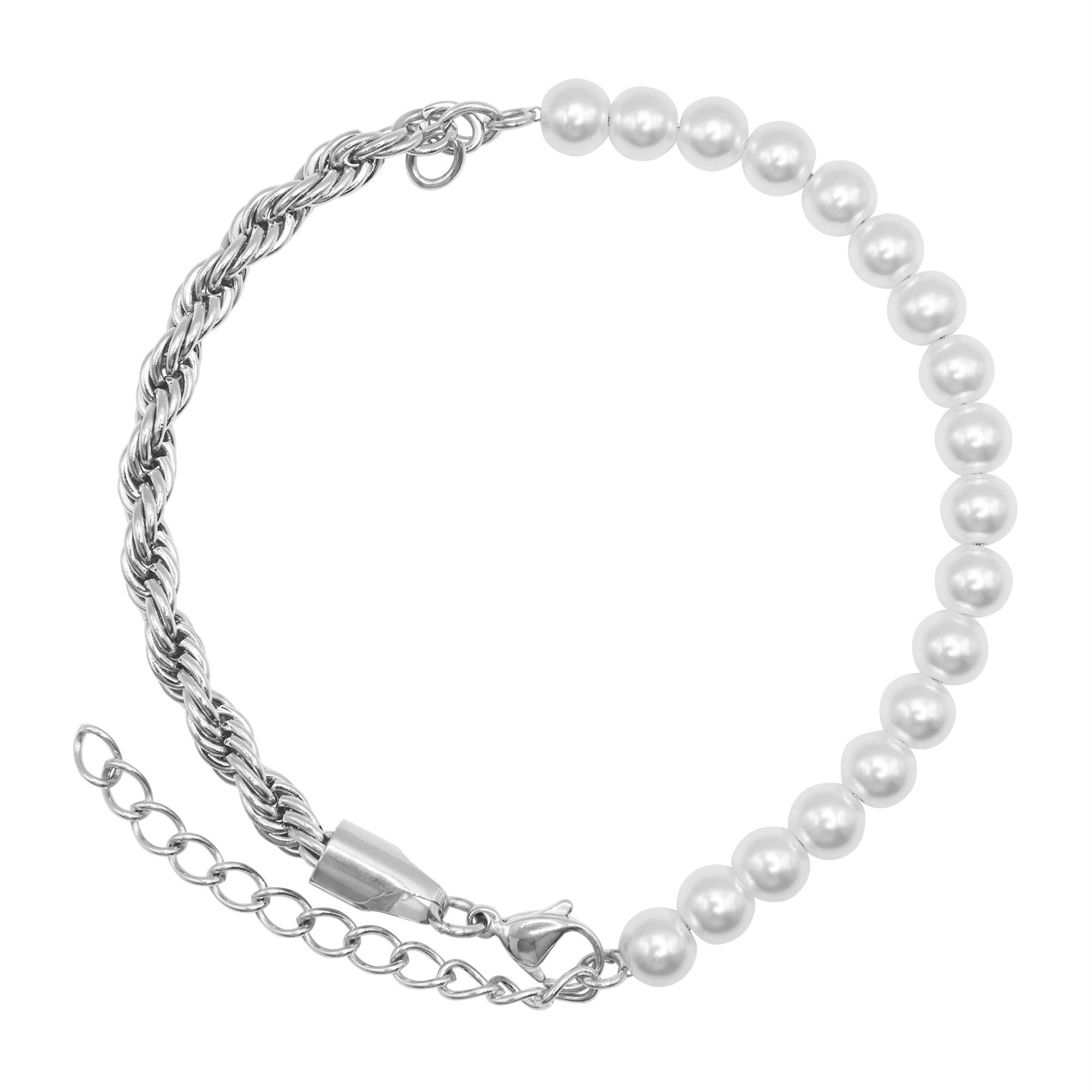 poliert Material und Heideman Edelstahl Mix Jill - inkl. Geschenkverpackung), Perle Armband (Armband, silberfarben