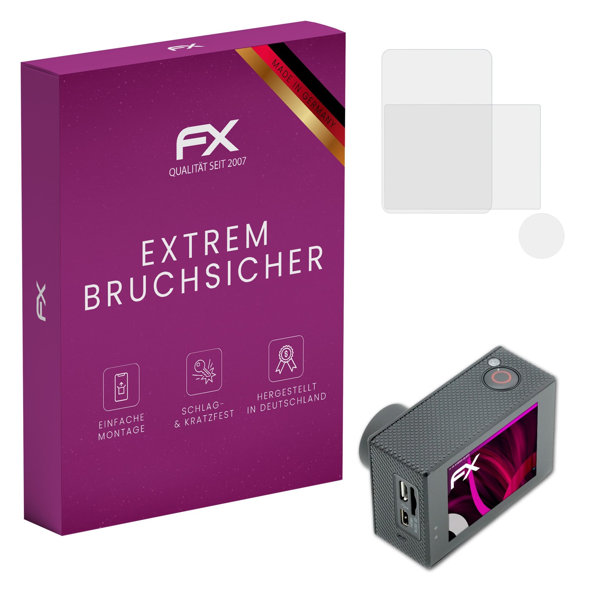Schutzfolie Panzerglasfolie für SJCAM (QUMOX) SJ5000