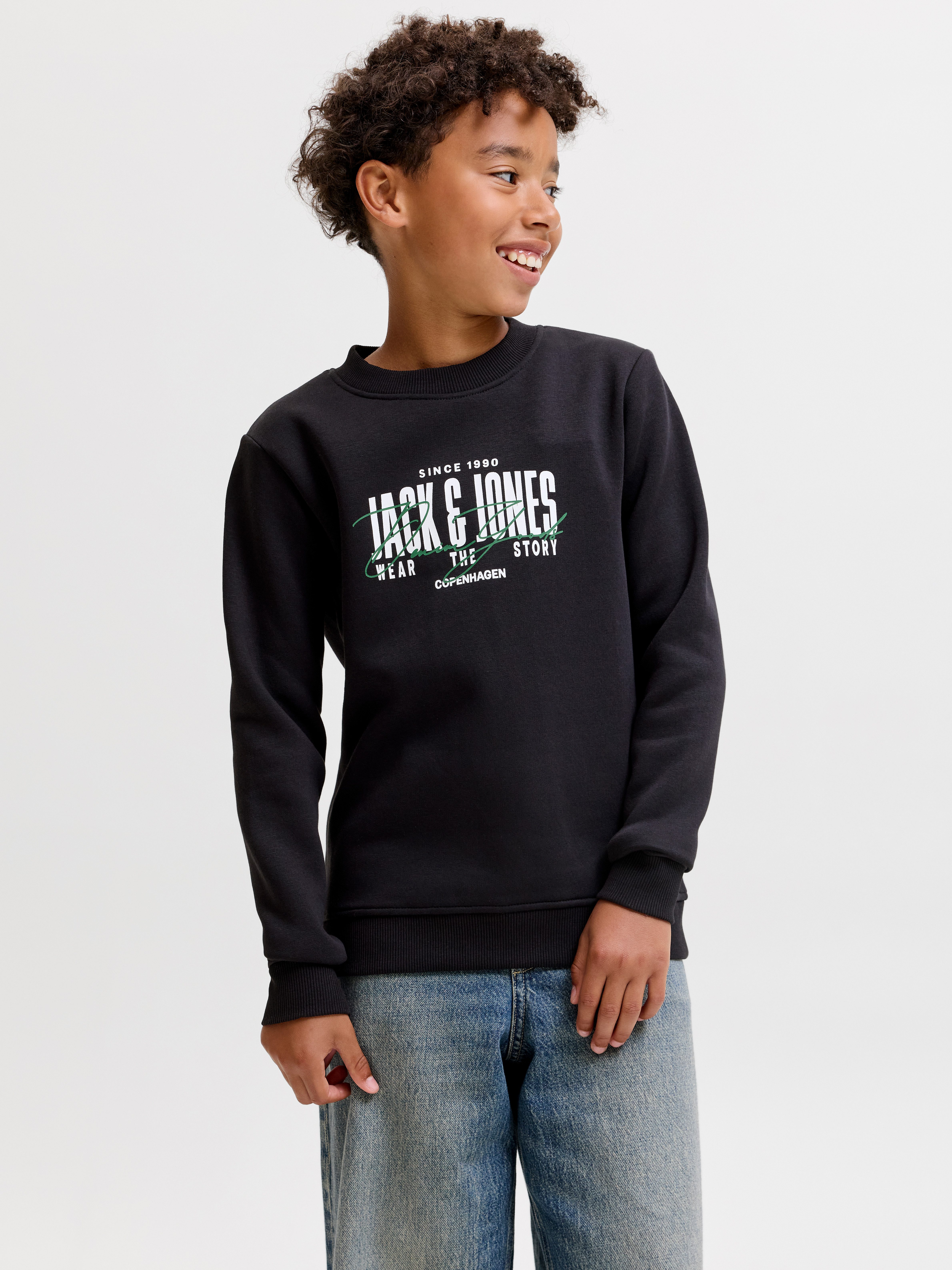 Jack & Jones Junior Sweatshirt JJAERO SWEAT CREW NECK JNR Baumwollmischung, regular fit