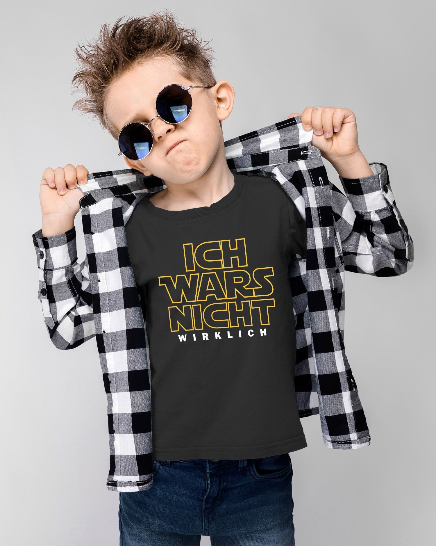 MoonWorks Print-Shirt Kinder T-Shirt Jungen Ich Wars nicht Wirklich Spruch lustig