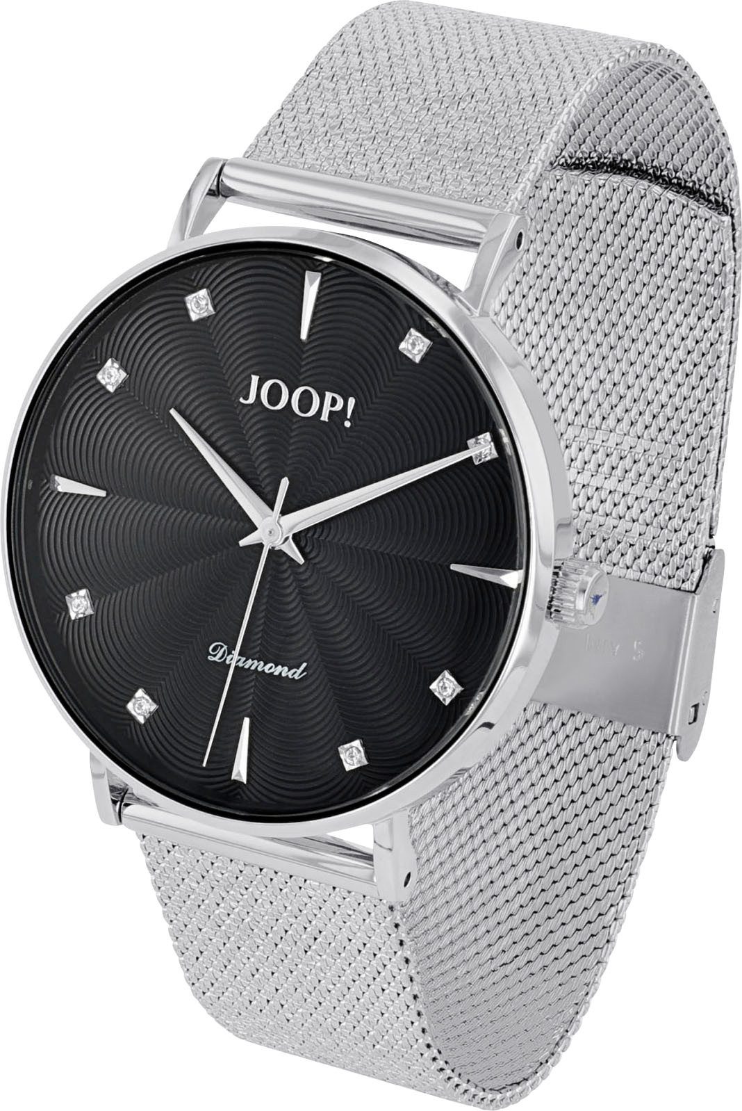 JOOP! Quarzuhr 2039535, Armbanduhr, Damenuhr, Edelstahlarmband, analog, Dia günstig online kaufen