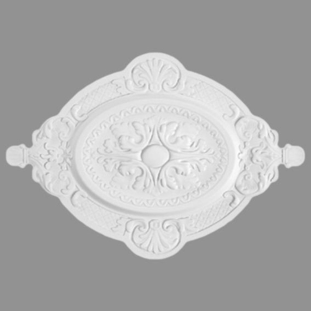 PROVISTON Wanddekoobjekt Stuckrosette, Polystyrol, Durchmesser 570 x 400 mm, Weiß