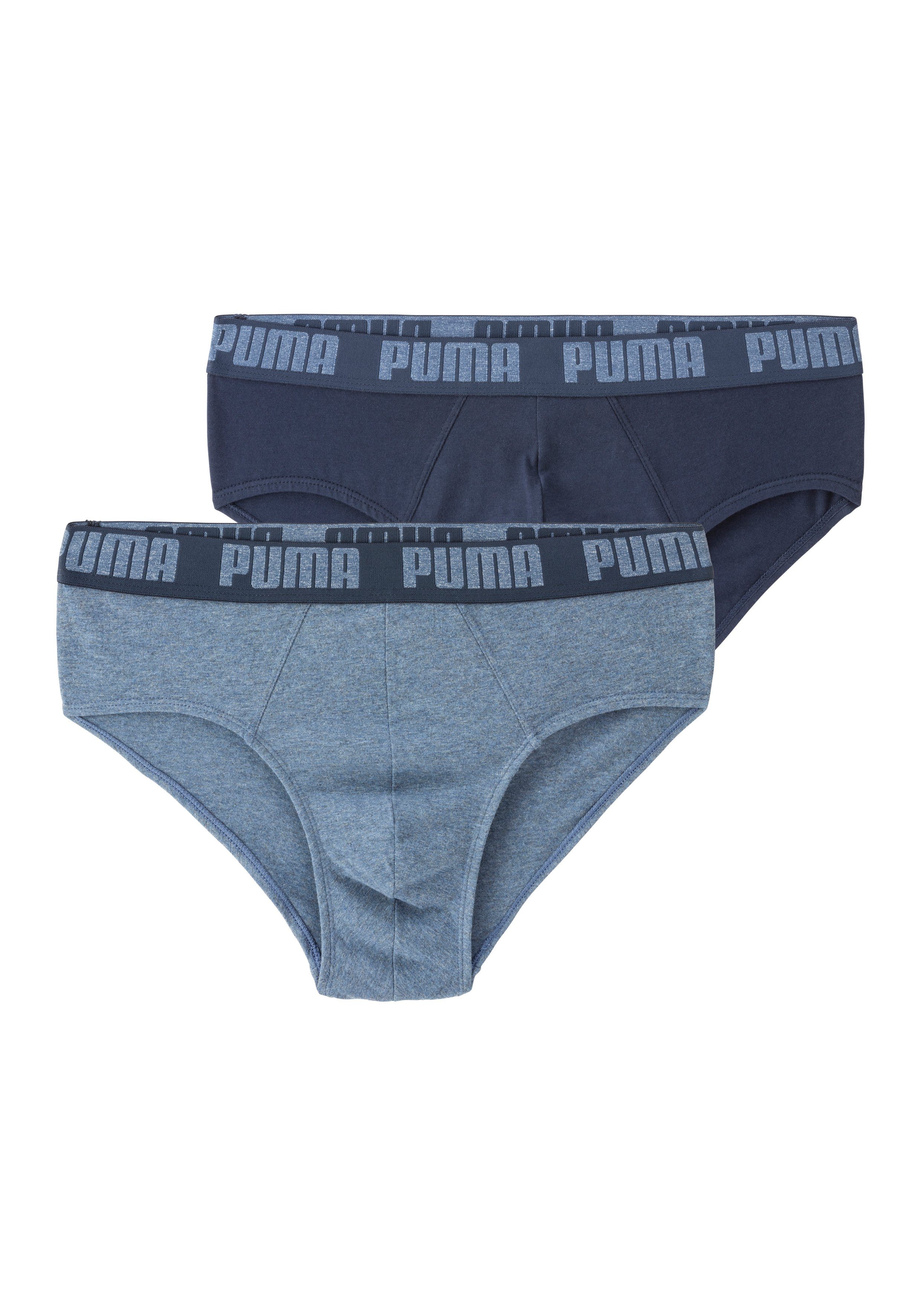 PUMA Slip PUMA MEN EVERYDAY BRIEFS (2er Pack) mit Logobund