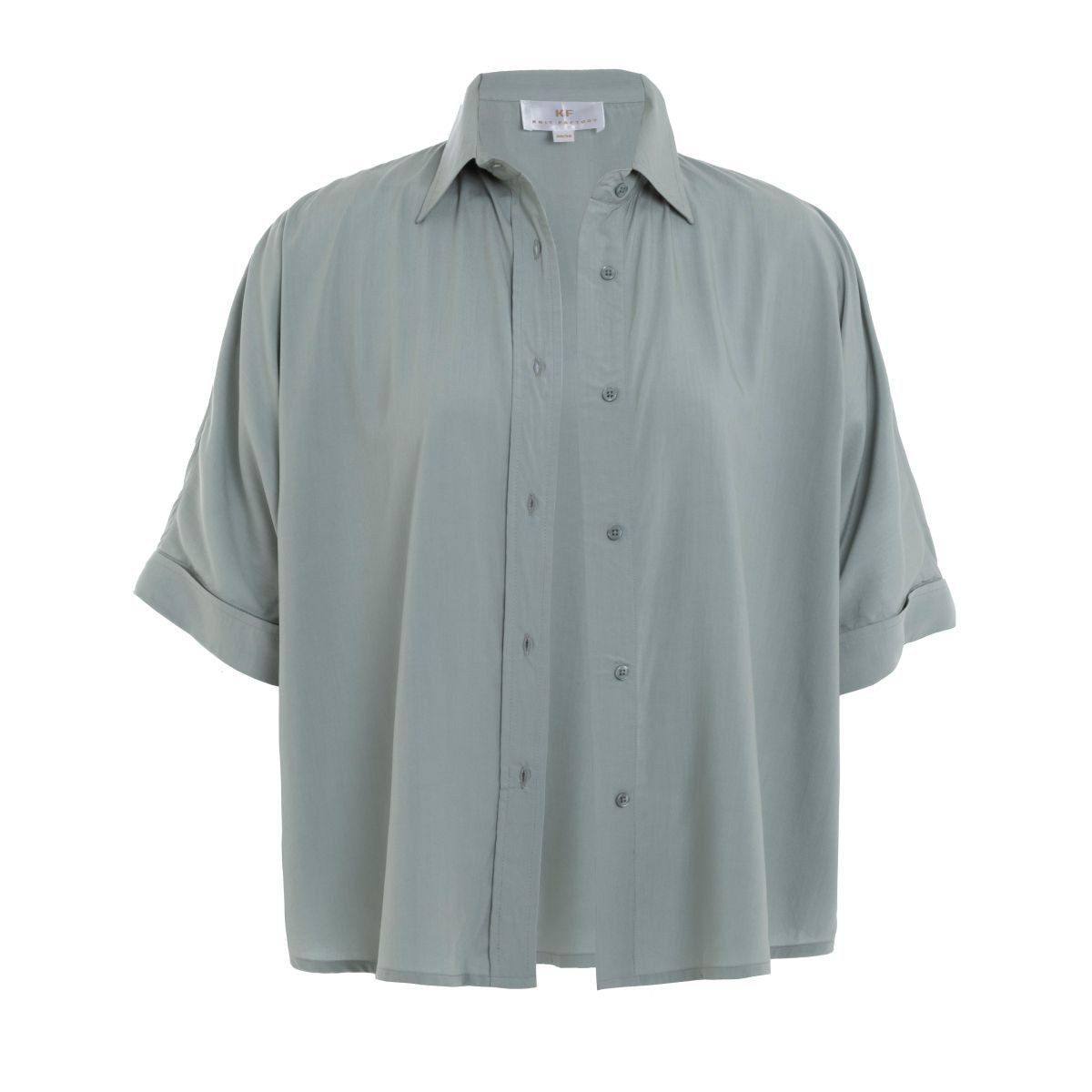 Knit Factory Klassische Bluse Nova Bluse Vintage Green 36/38 (Set, 1-tlg., Spar-Set) Strick accesoires Wohnen sale winter herbst deko mode Damen Herren