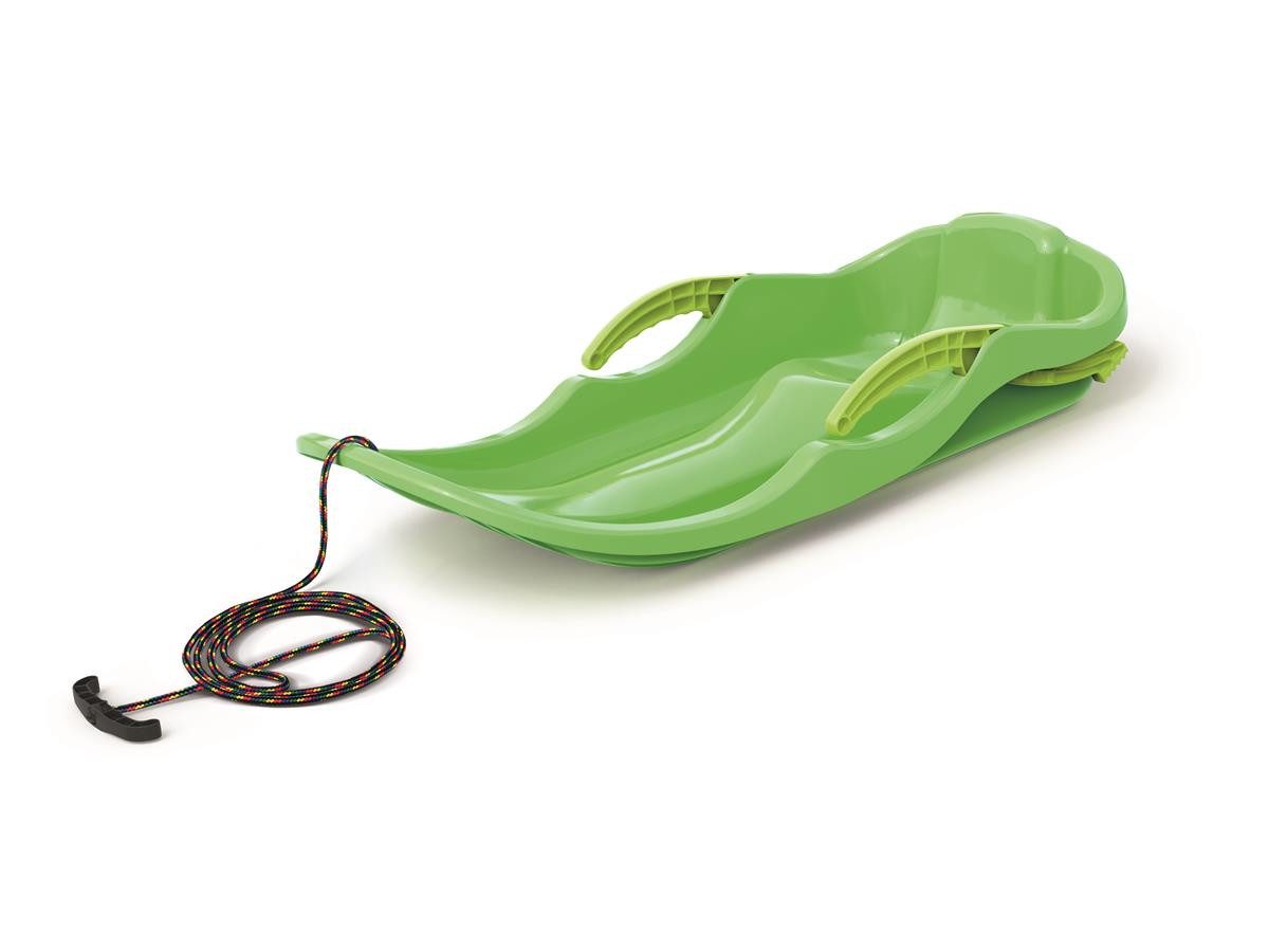 Prosperplast Bob Prosperplast Schlitten RACE S - grün, Kinderschlitten mit Bremsen, tiefe Sitzform