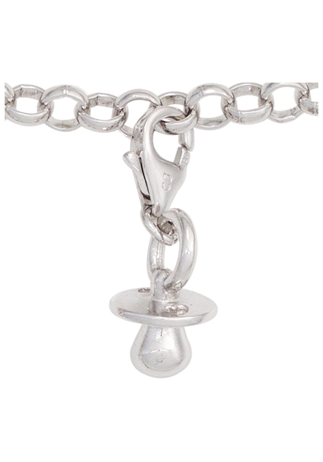 JOBO Charm-Einhänger Charm Baby-Schnuller, 925 Silber rhodiniert