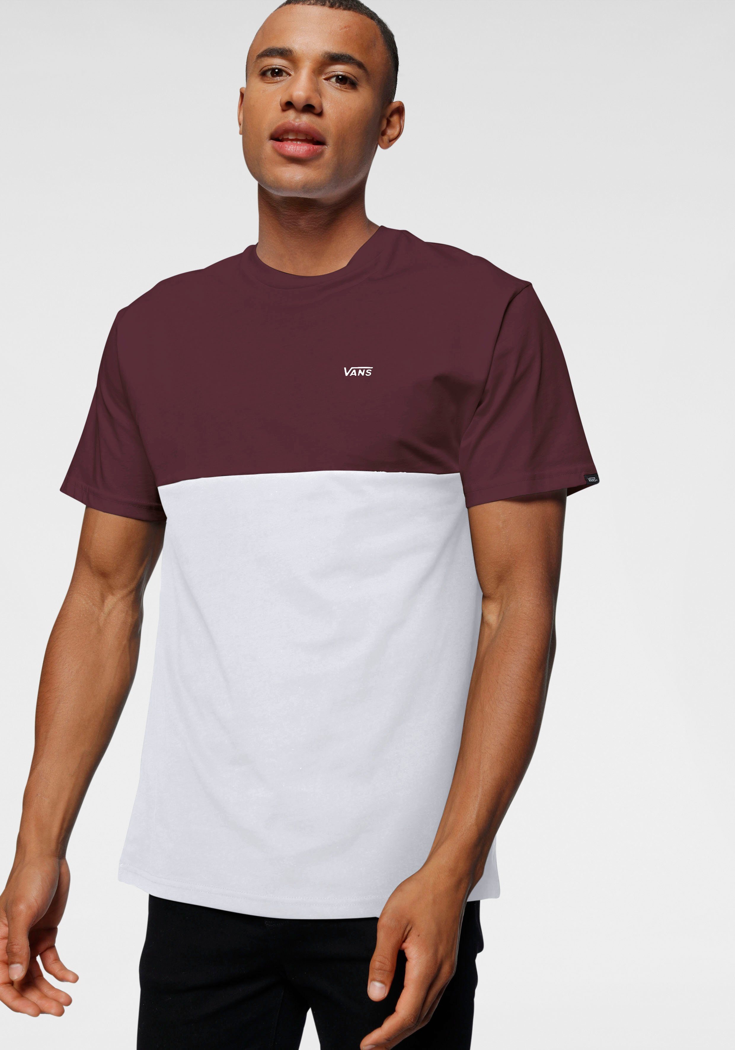 Vans T-Shirt COLOR BLOCK WHITE-PORT ROYALE