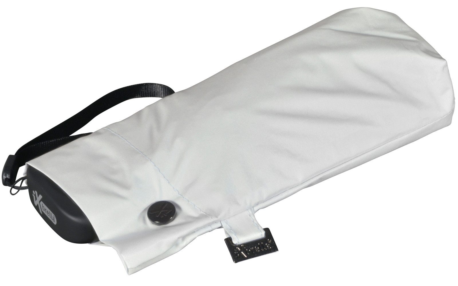 iX-brella Taschenregenschirm Sonnen-Regenschirm mit UPF 50+, UV-Hitze-Schutz, winzig klein, mit Handöffner, innen schwarz