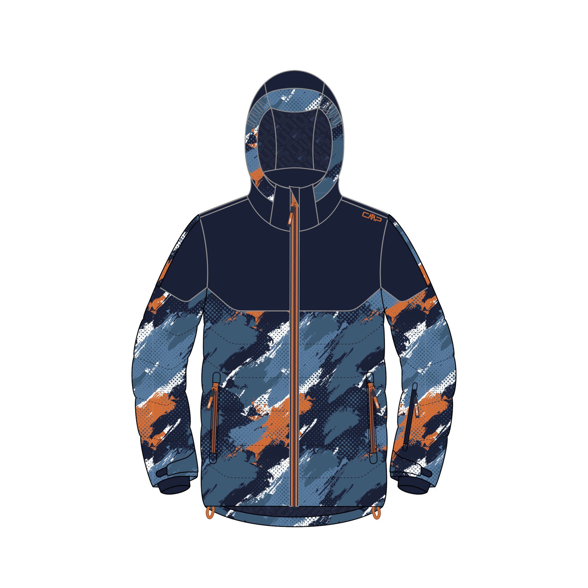Skijacke CMP Jungen Skijacke Kid Long Jacket Fix Hood 34W4994P