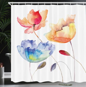 Abakuhaus Duschvorhang Moderner Digitaldruck mit 12 Haken auf Stoff Wasser Resistent Breite 175 cm, Höhe 180 cm, Jahrgang Natur Blumen