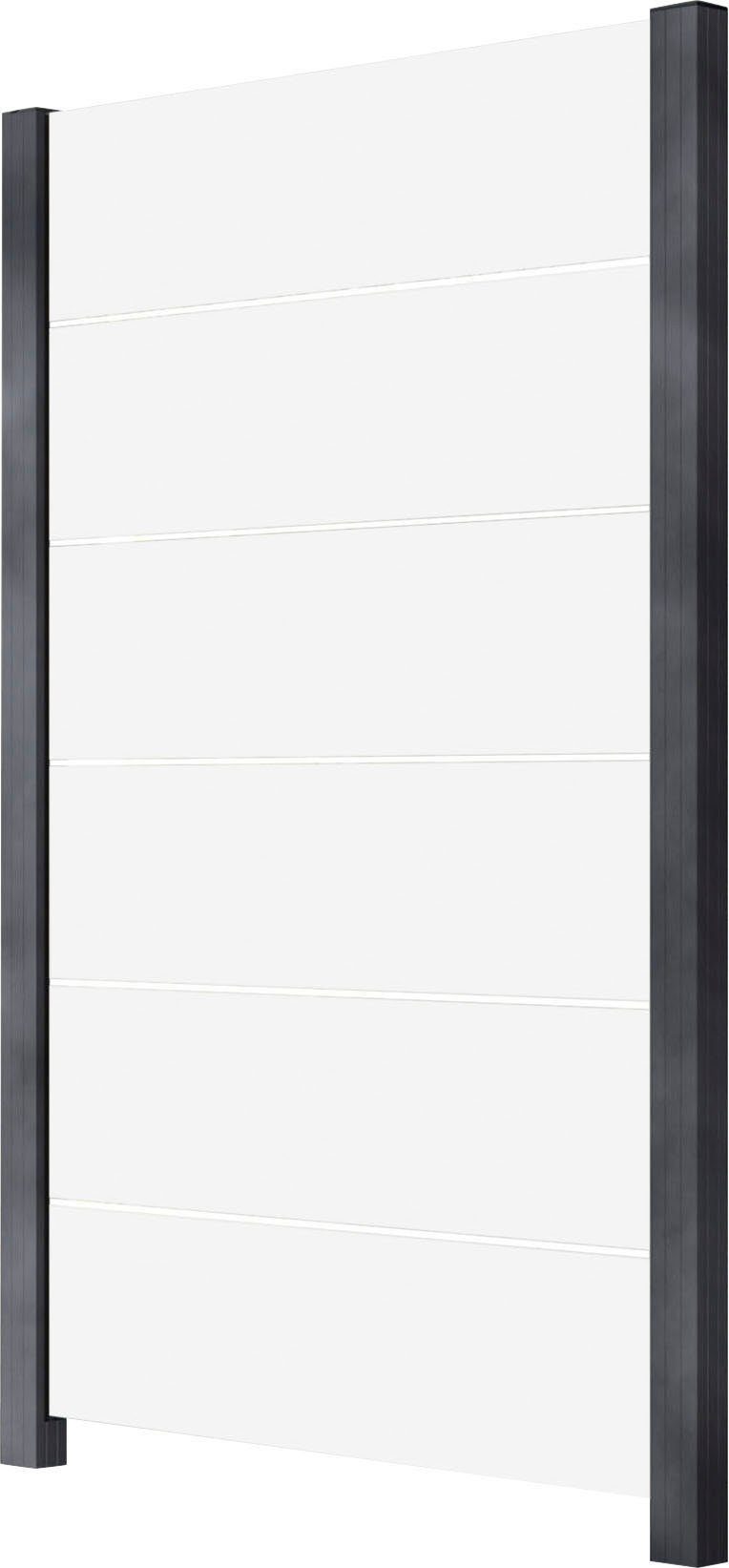 STAKET PRO Zaun, (Set), Glaszaun, Gesamtlänge: 1,14 m, 2 Pfosten