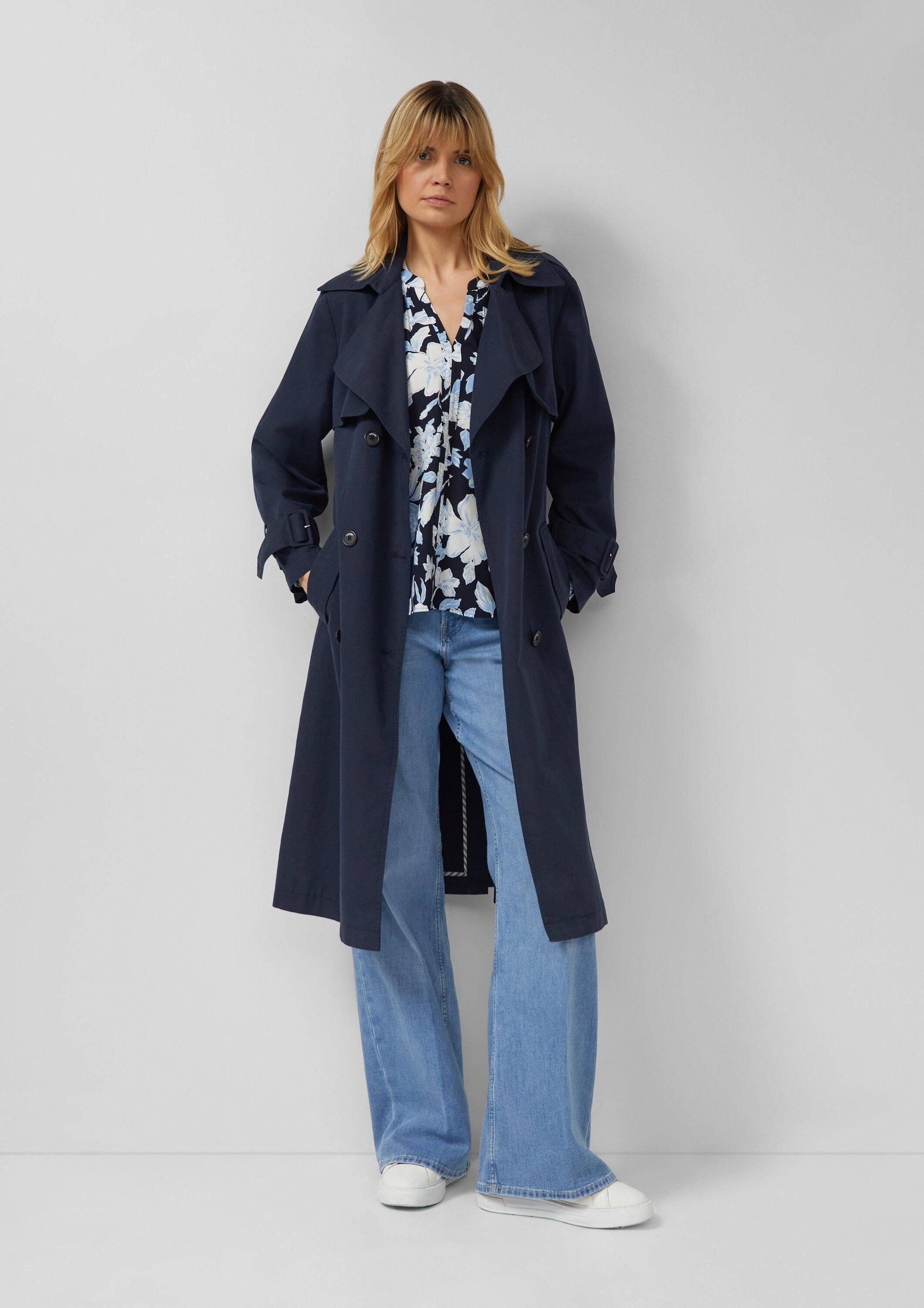 s.Oliver Langarmbluse Bluse Fließende Viskose-Bluse mit All-over-Print