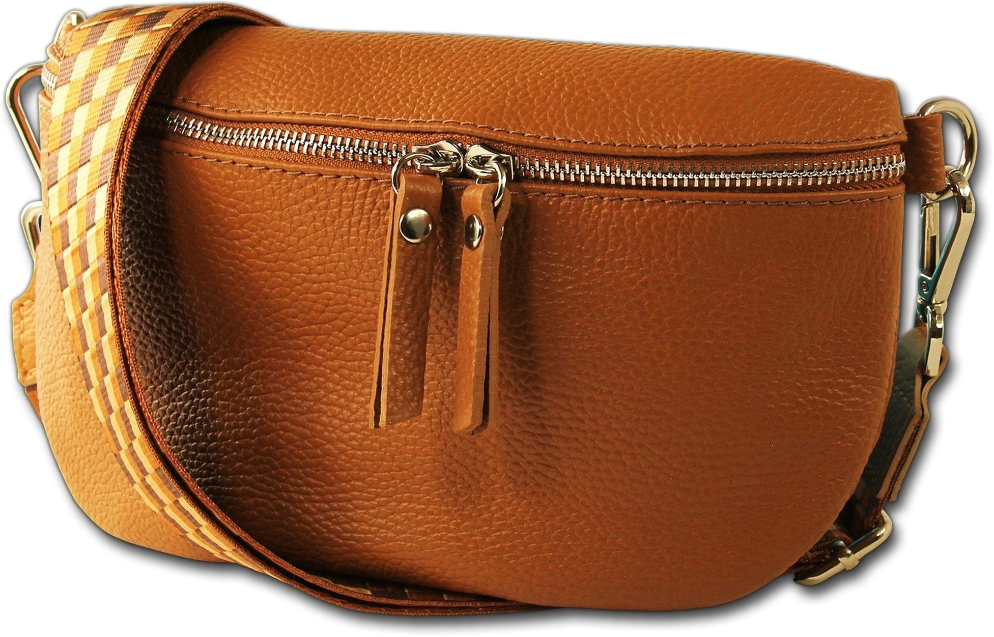 Gürteltasche Toscanto Damen Gürteltasche Leder braun