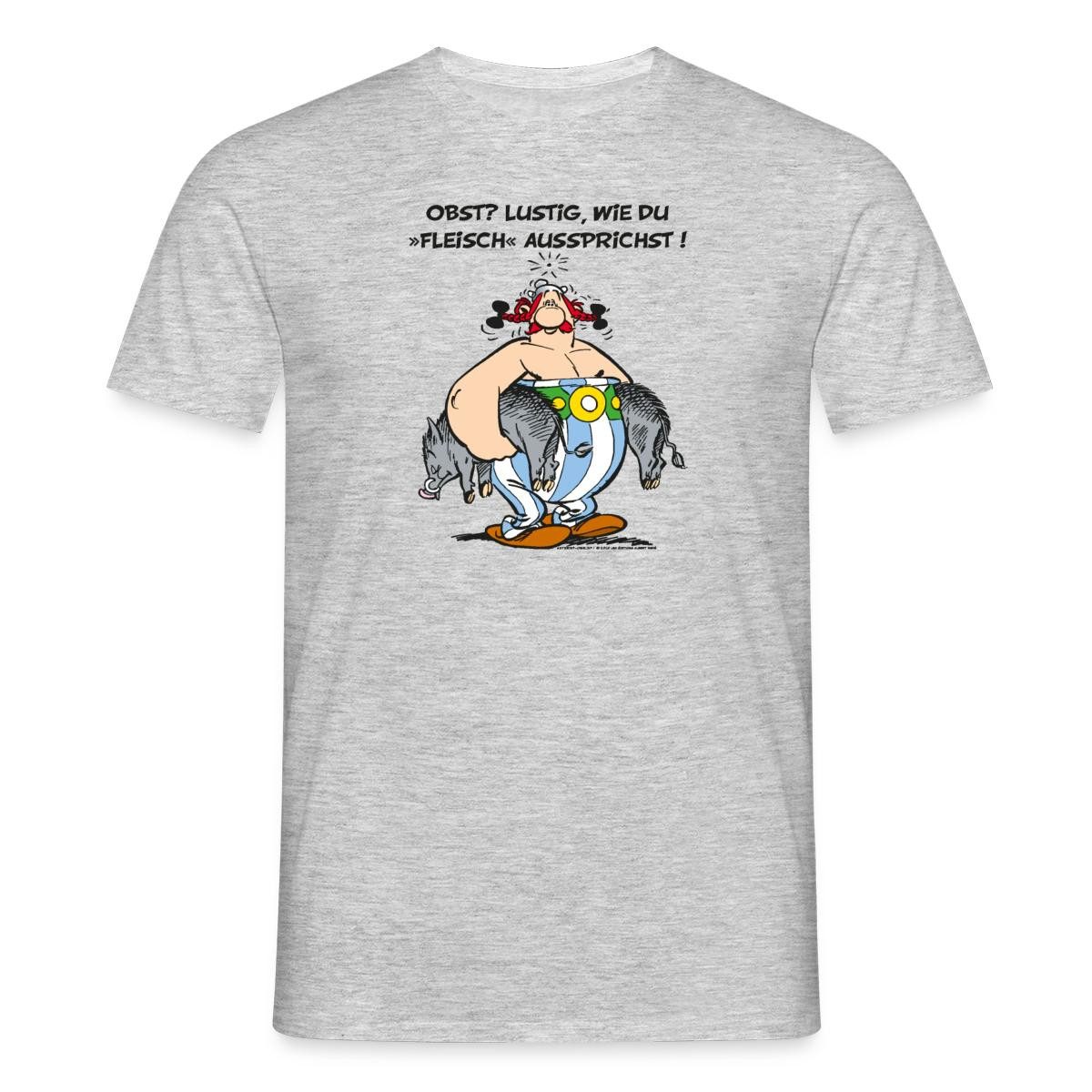 T-Shirt Asterix und Obelix Obst Fleisch Spruch Männer T-Shirt