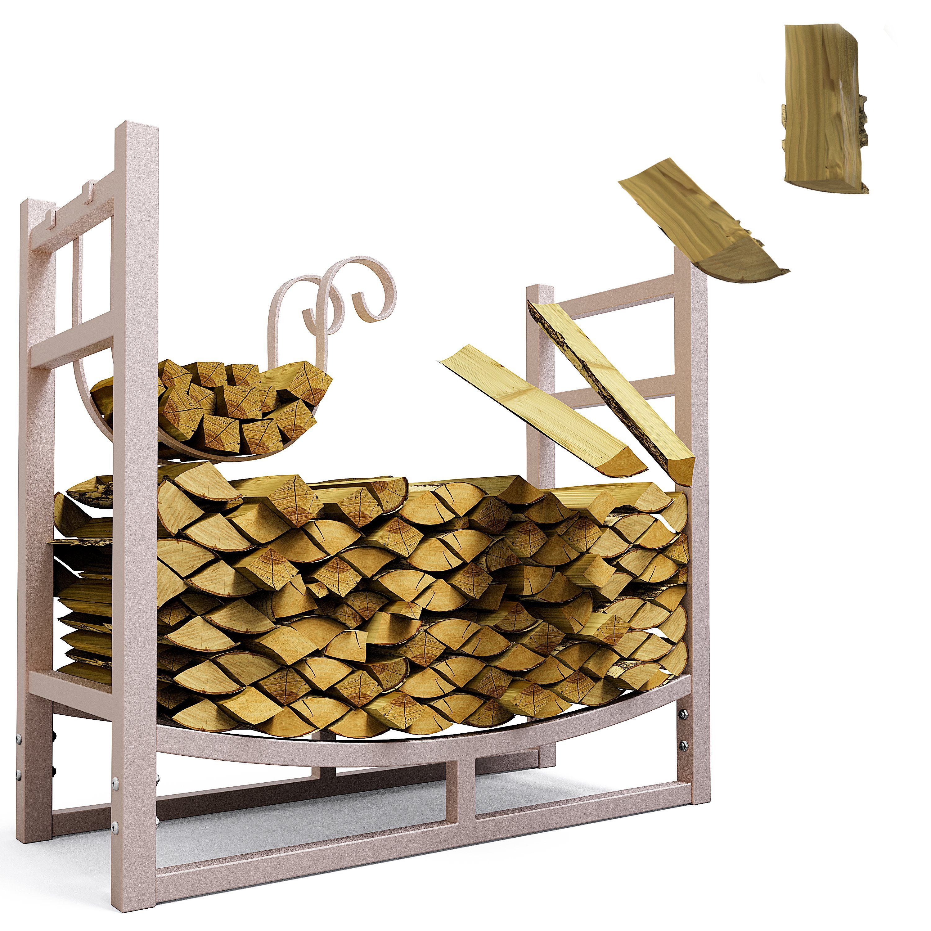 LAWA Living and Lifestyle Kaminholzregal innen Metall Feuerholzregal außen günstig online kaufen