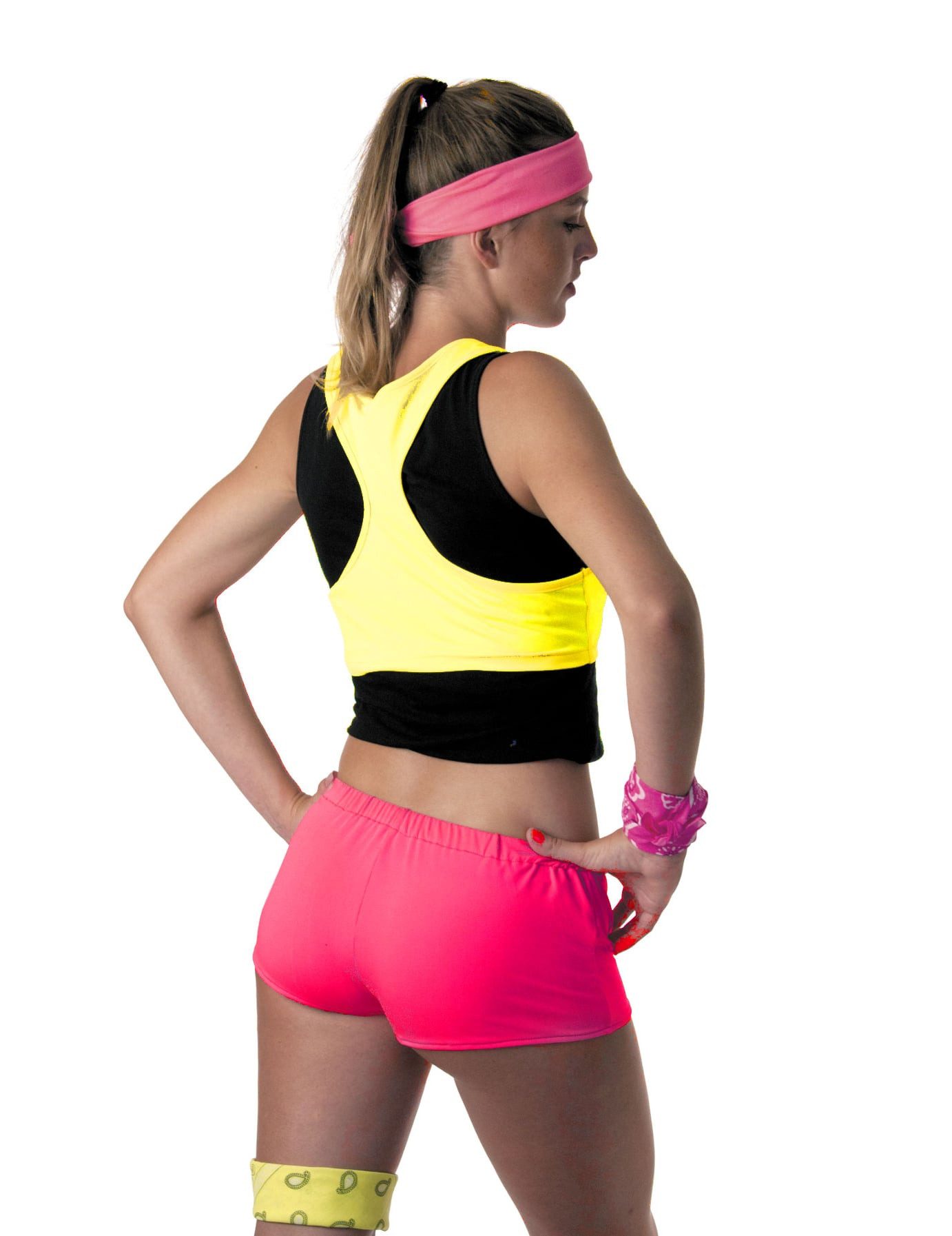 PartyPro Kostüm Damen Mini Shorts neonrosa