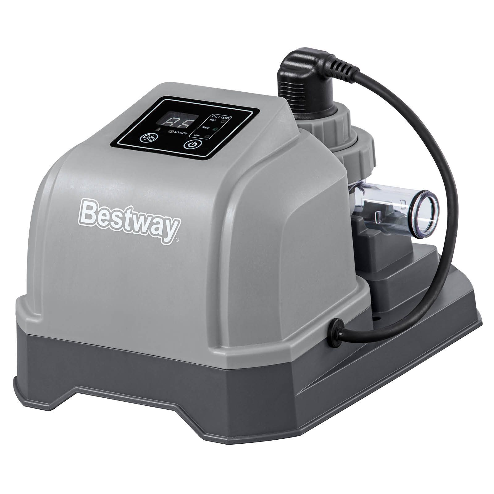 BESTWAY Salzwassersystem Salzwasseranlage Hydrogenic™ 2 g/h – für Pools bis 8.327 l, (Produkt, 1-St), Automatische Chlorerzeugung aus Salz, Anzeige des Salzgehalts