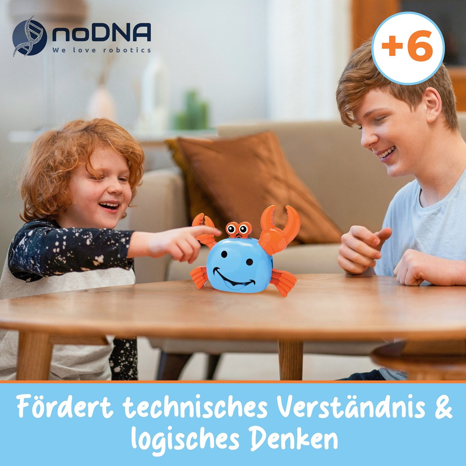 noDNA We love robotics Robotertier Krabben Roboter, ab 6 Jahren, DIY Roboter Spielzeug, Roboter Bausatz für Kinder ab 6 Jahren
