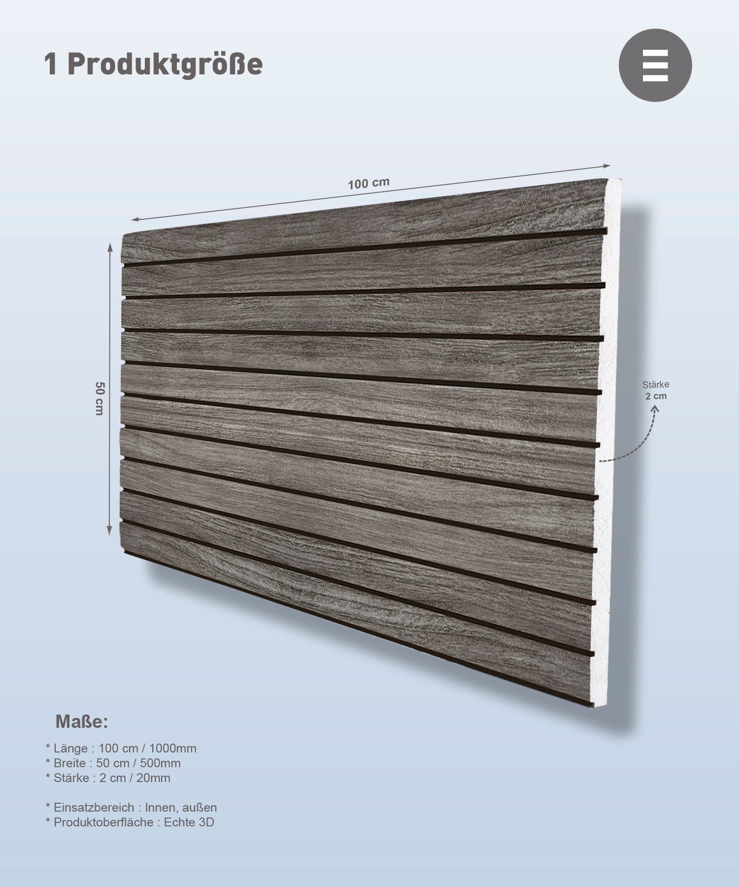 Wandpaneel Holzoptik, Dämmplatte Wandpaneel,Holzpaneel, Wand-Paneel,Styropor, Wandpaneele Zofix 3D LM62