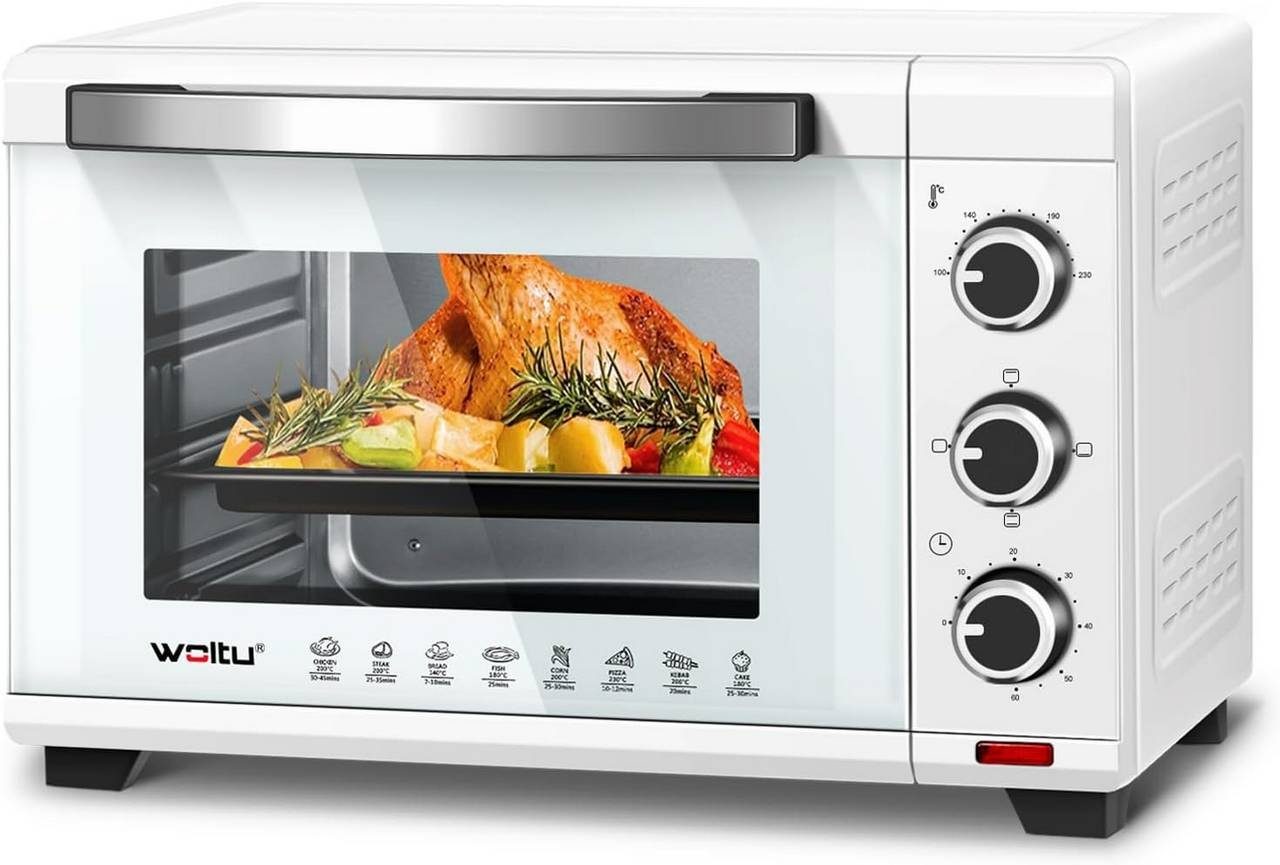 Woltu Minibackofen, Toastofen mit Timer, 28 Liter 1600W