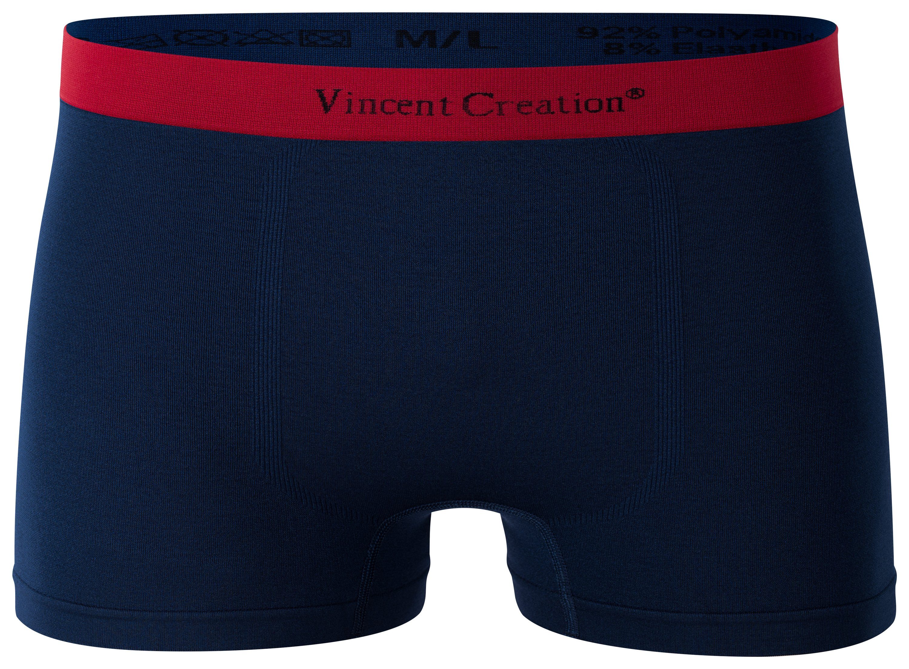 Creation® schw/dunkelblau/grau 12er Vincent weiche Microfaser-Qualität Microfaser (12-St) - Boxershorts Seamless Pack,