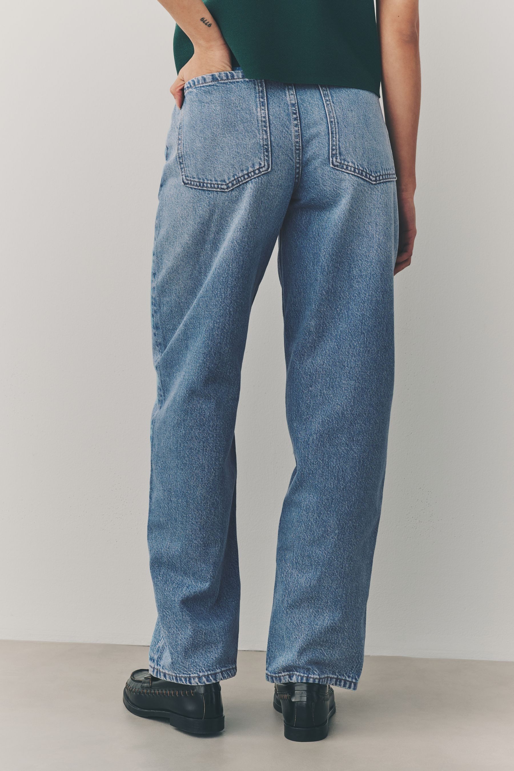 Next Weite Jeans Jeans mit Barrel-Leg aus 100 % Baumwolle (1-tlg) günstig online kaufen