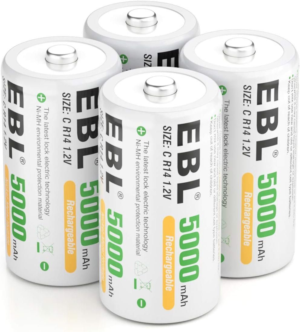 Wiederaufladbare C-Batterien 5000mAh Ni-MH C Größe Batterie Akku