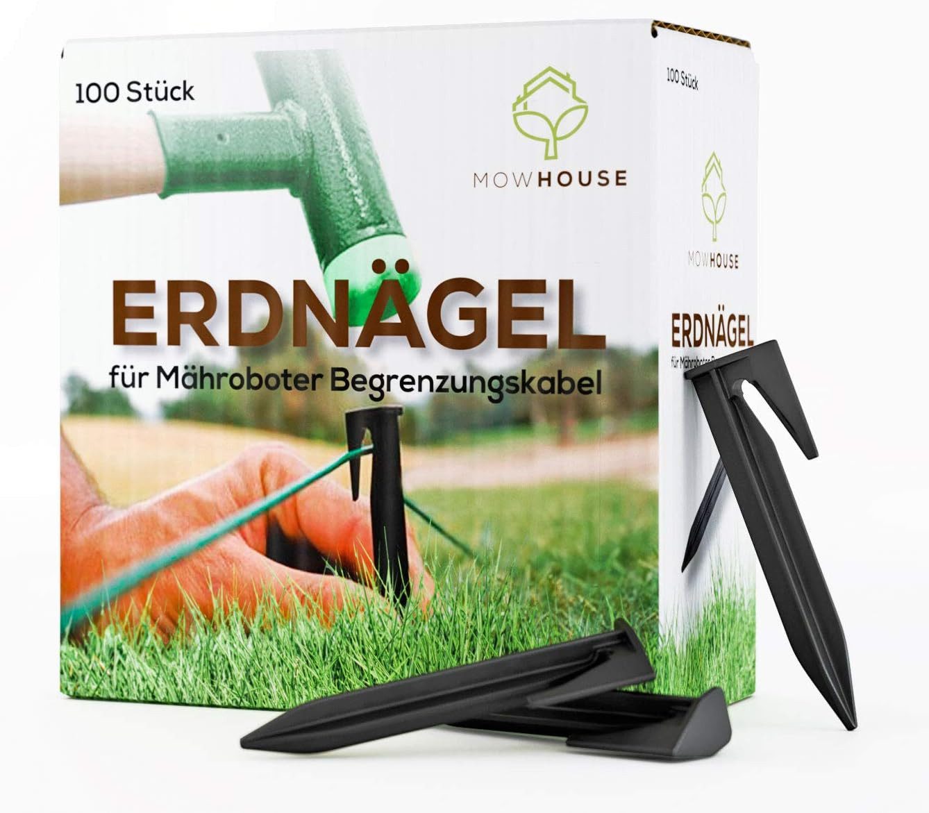 MOWHOUSE Mähroboter Installation Kit - Kabel - Verbinder - Erdnägel Begrenzungskabel, (5000 cm)
