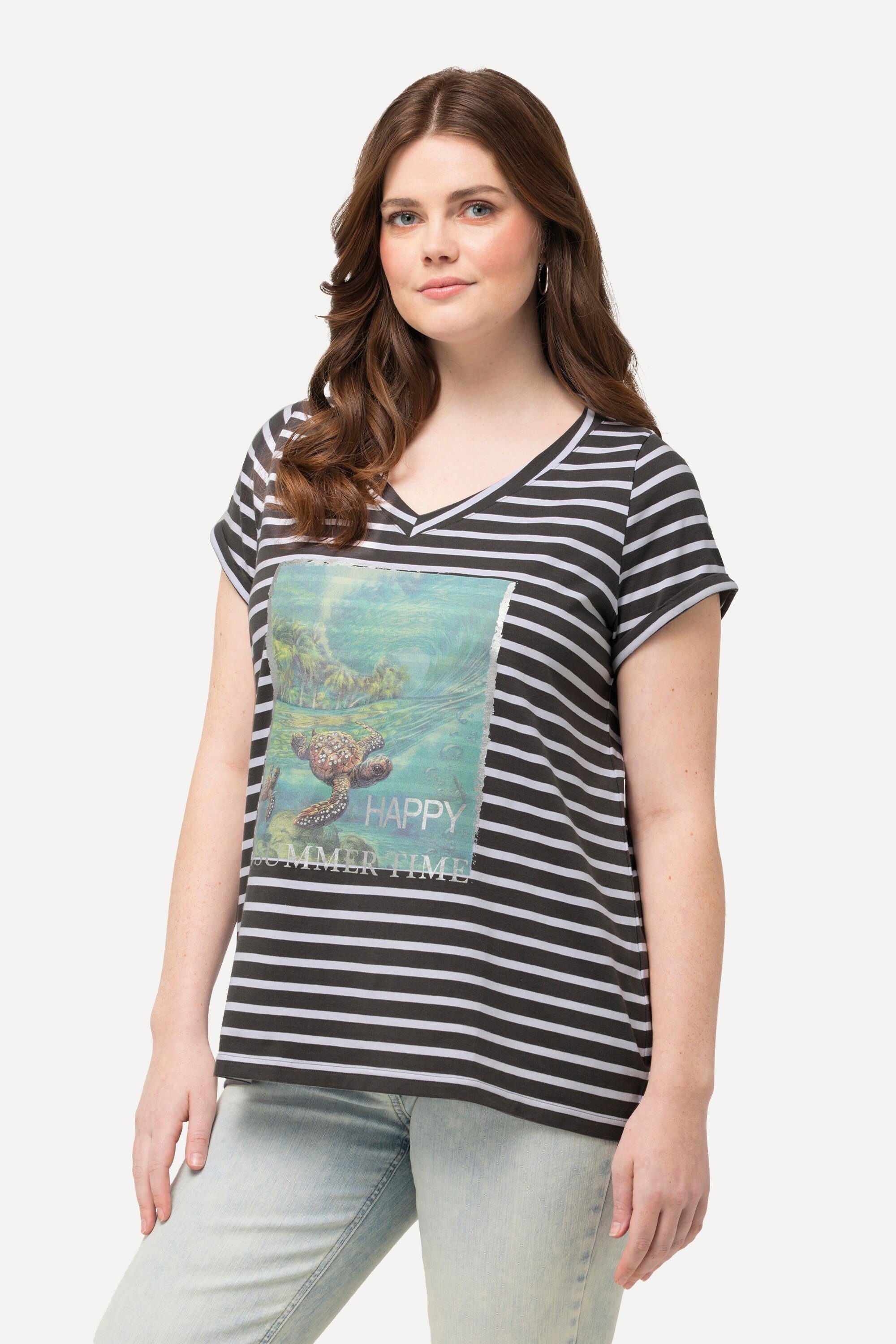 Ulla Popken T-Shirt Shirt Ringel Schildkröte günstig online kaufen